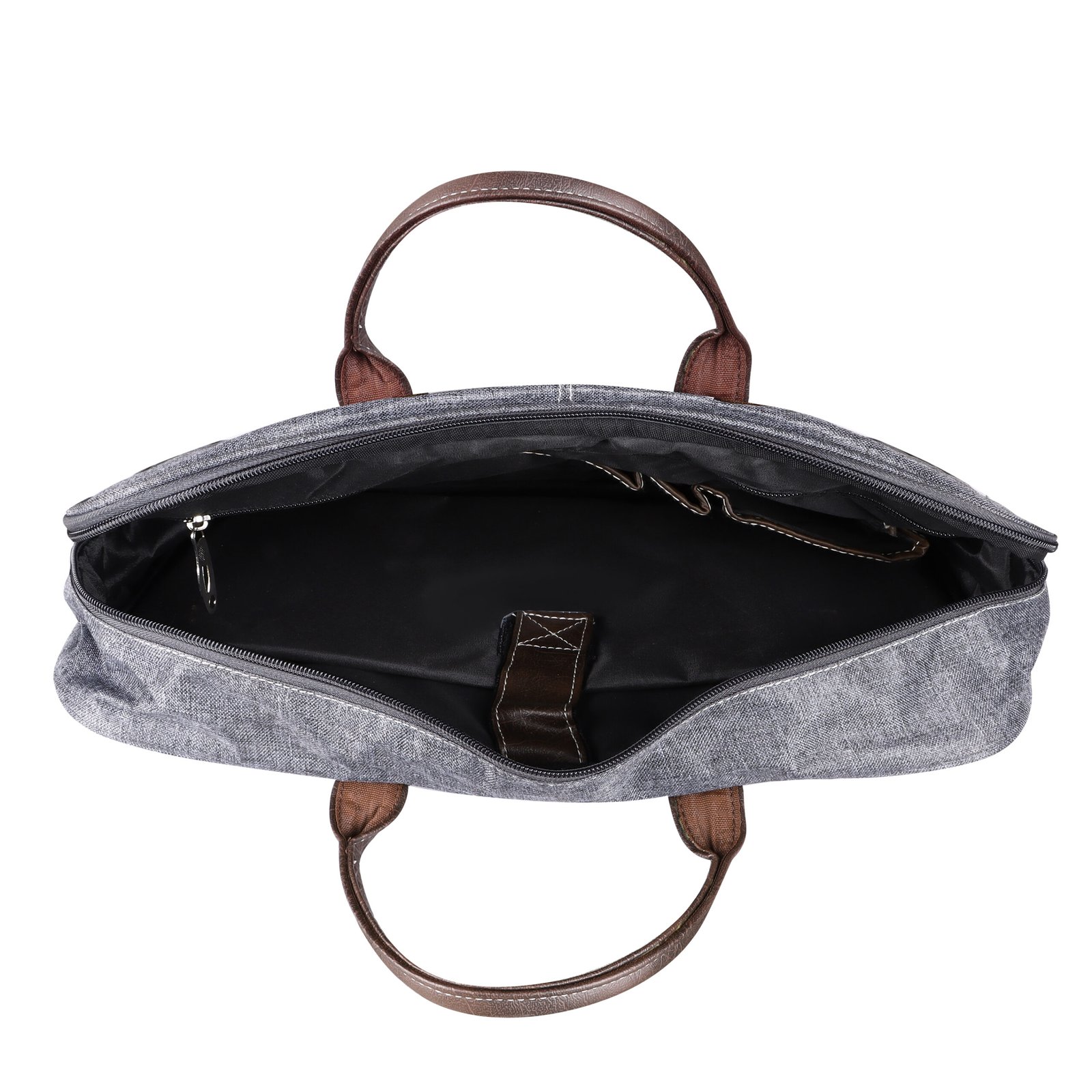 Grey Color Linen fabric 10L Messenger Bag BG73