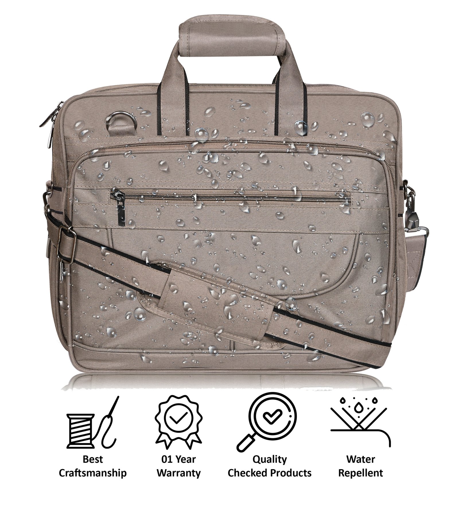 Grey Color Linen fabric 28L Messenger Bag BG81