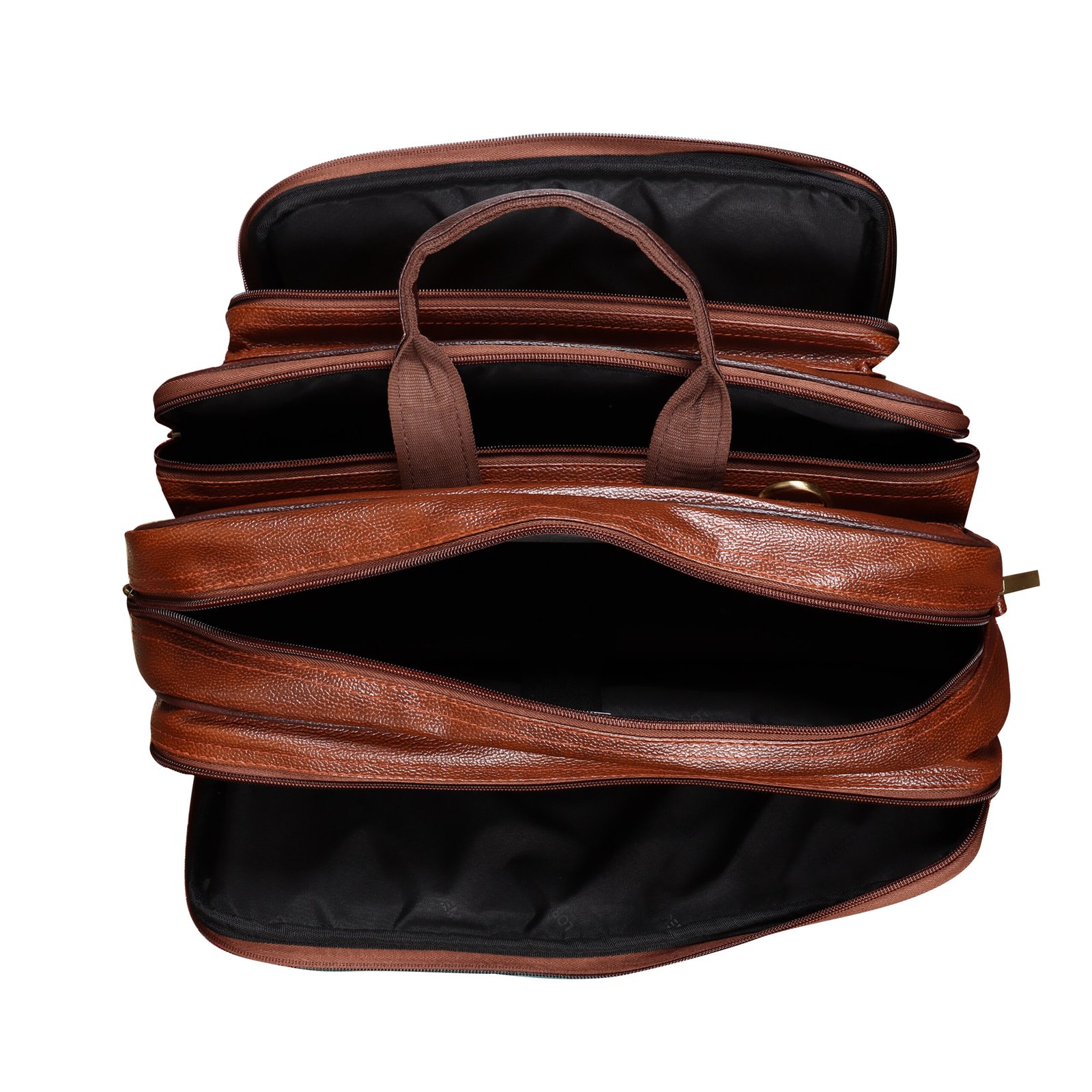 Tan & Brown Color Faux Leather 28L Messenger Bag BG103