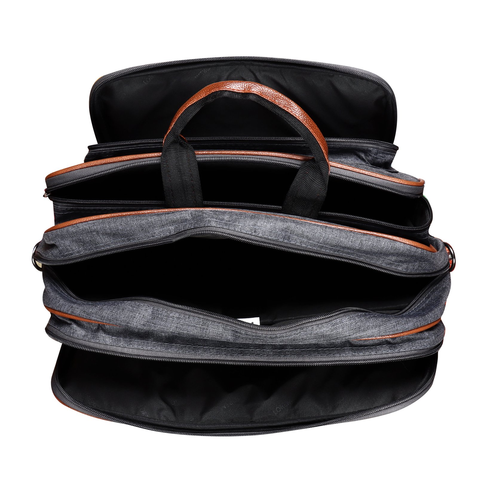 Grey & Tan Color Linen fabric 28L Messenger Bag BG107