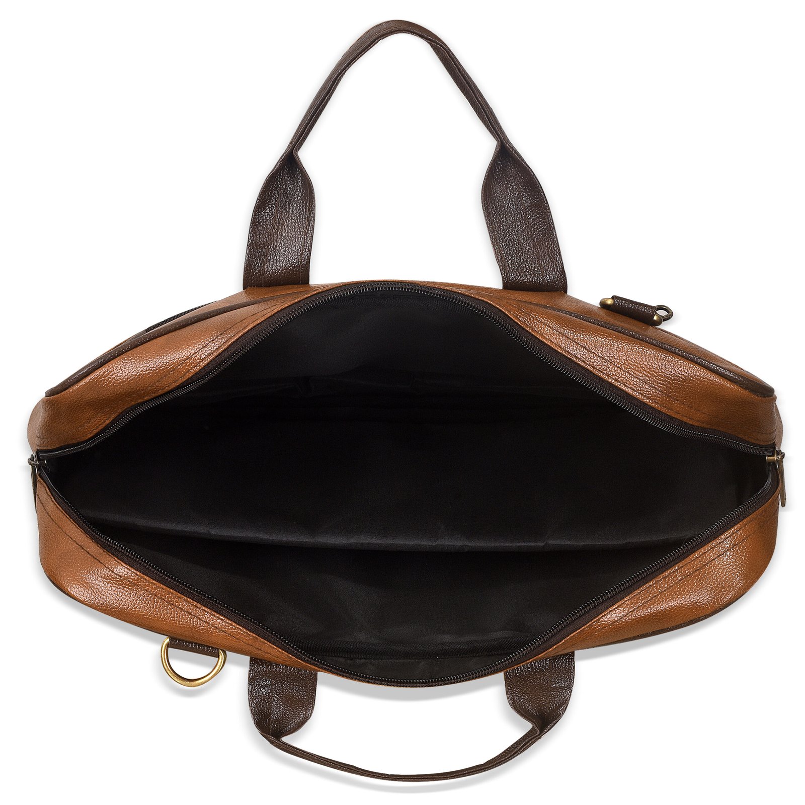 Tan & Maroon Color Faux Leather 10L Messenger Bag BG13