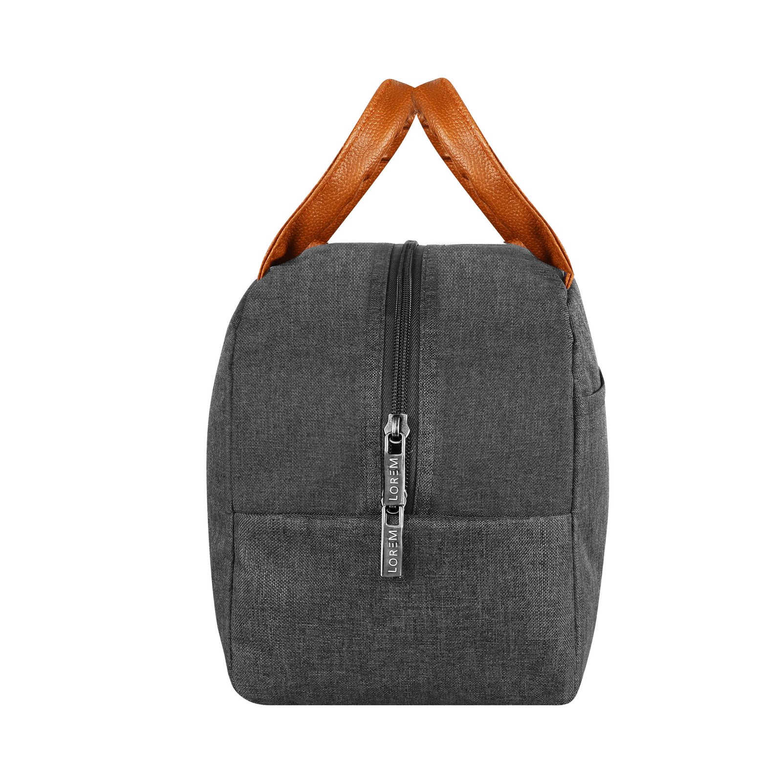 Grey Linen Textured Insulated Tiffin bag/Lunch Bag For Men & Women TB20