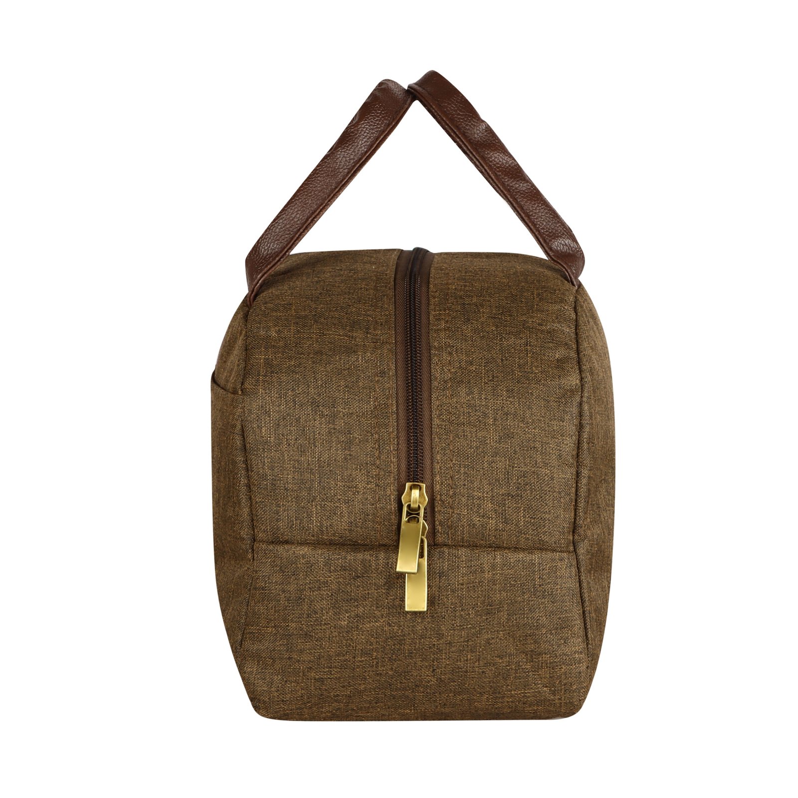 Khaki Linen Textured Insulated Tiffin bag/Lunch Bag For Men & Women TB21