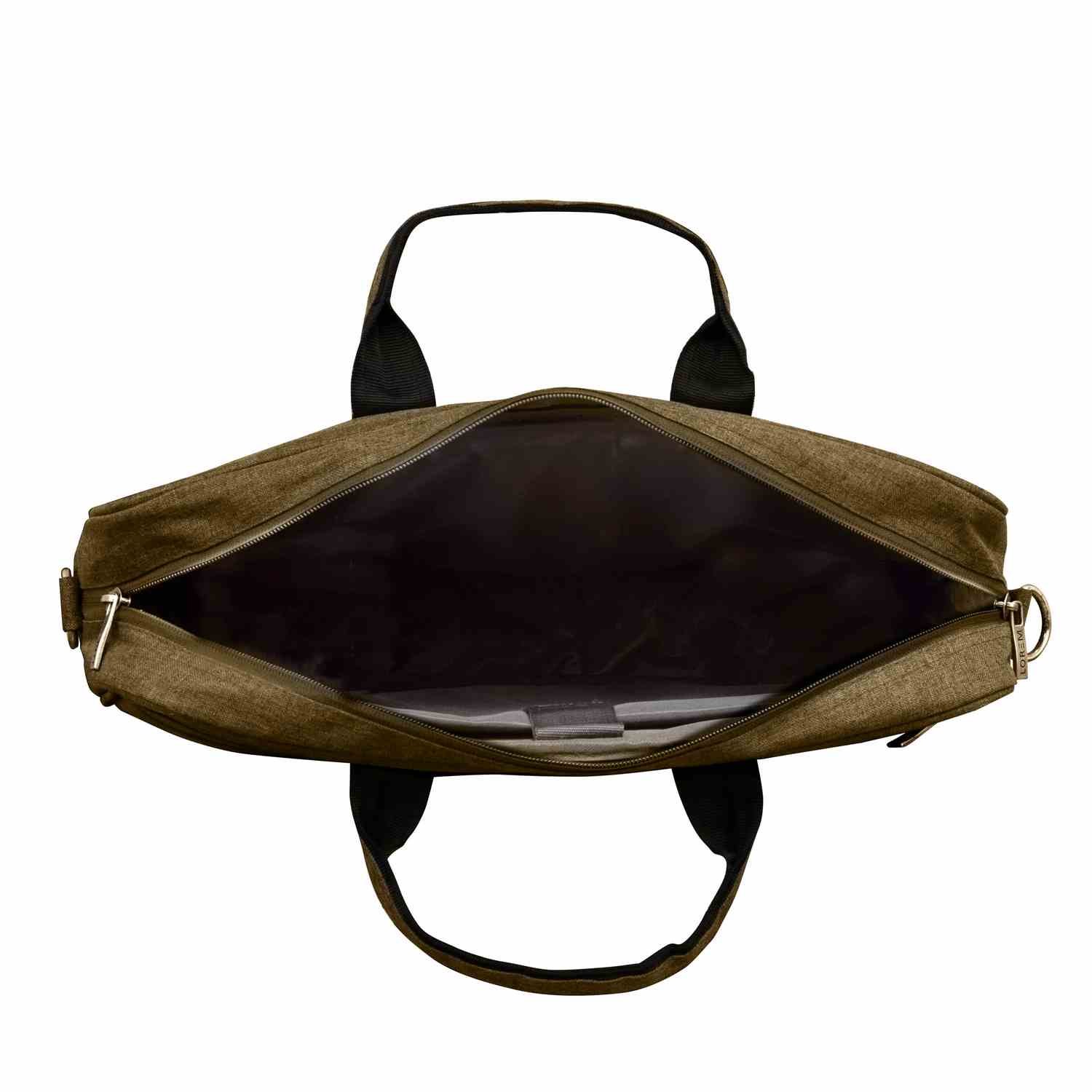 Khaki Color Linen 10L Messenger Bag BG21