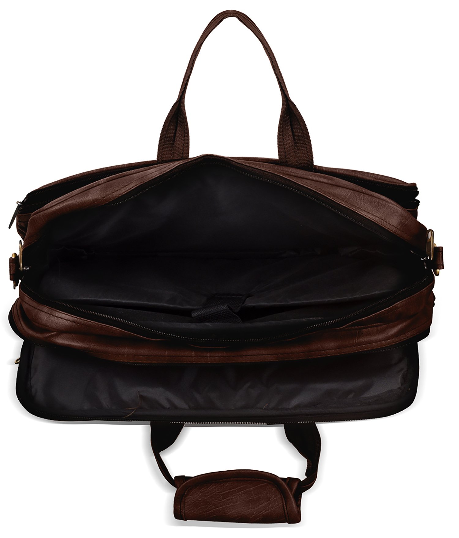 Brown Color Faux Leather 28L Messenger Bag BG23