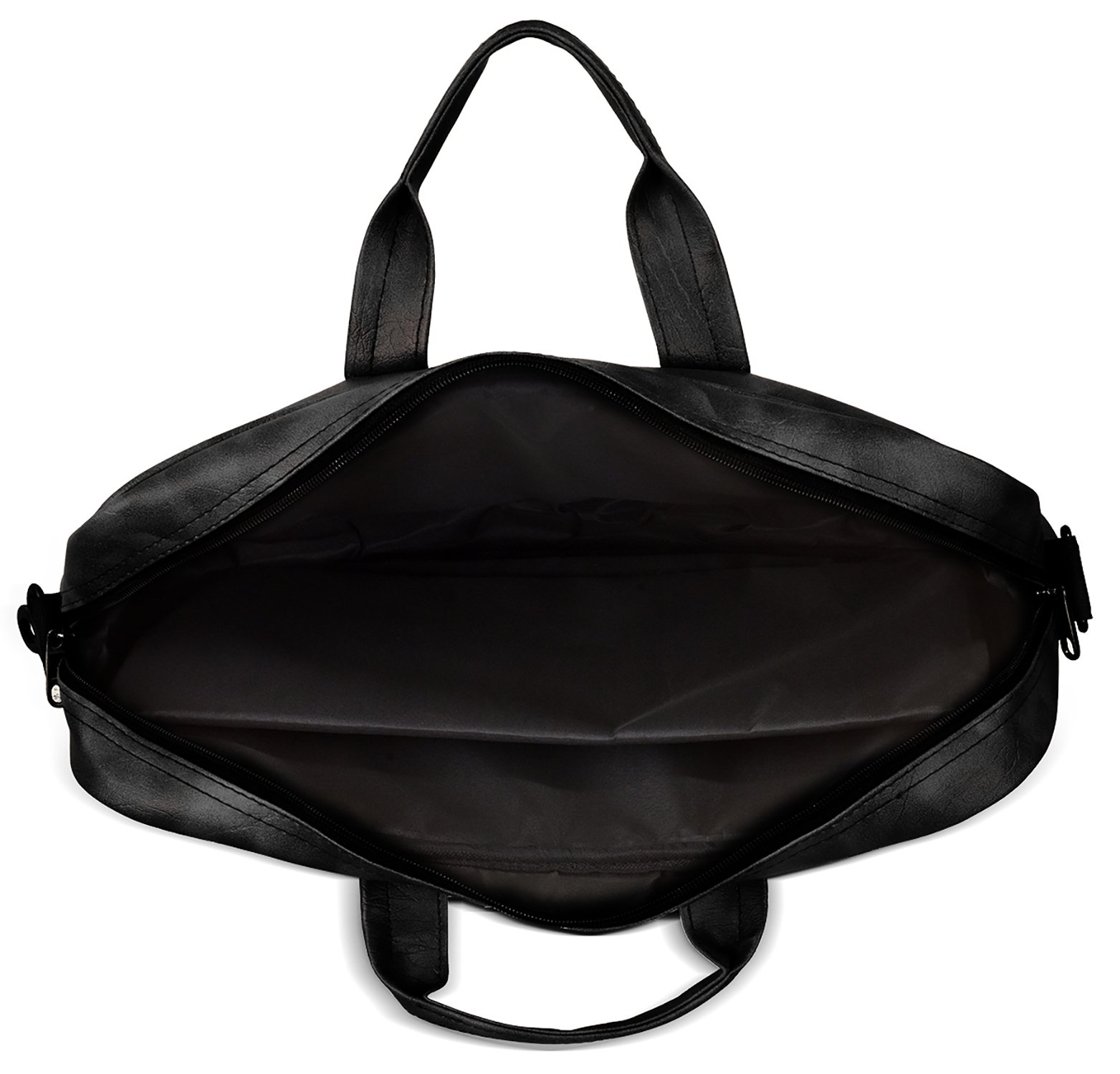 Black Color Faux Leather 10L Messenger Bag BG27