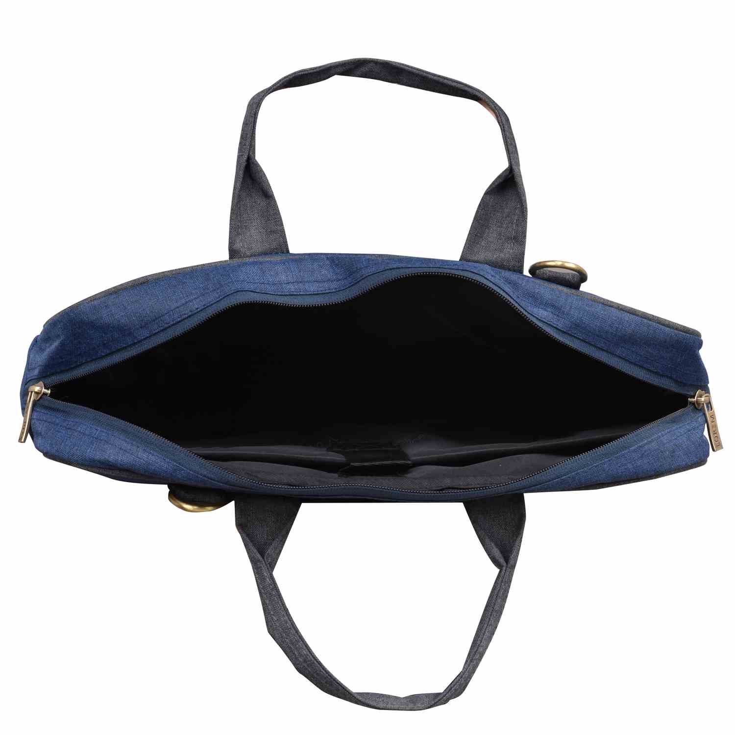 Blue & Grey Color Faux Leather 10L Messenger Bag BG34