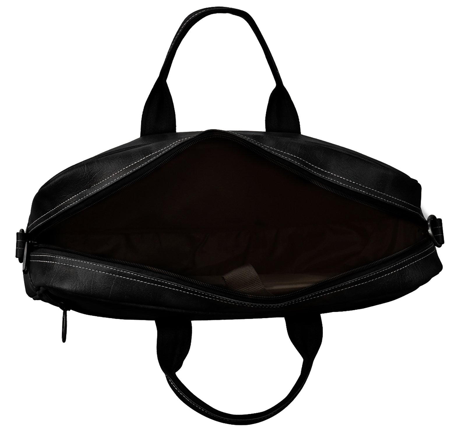 Black Color Faux Leather 10L Messenger Bag BG36