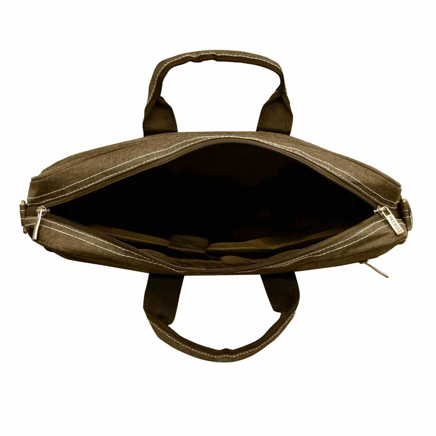 Khaki Color Linen 10L Messenger Bag BG40