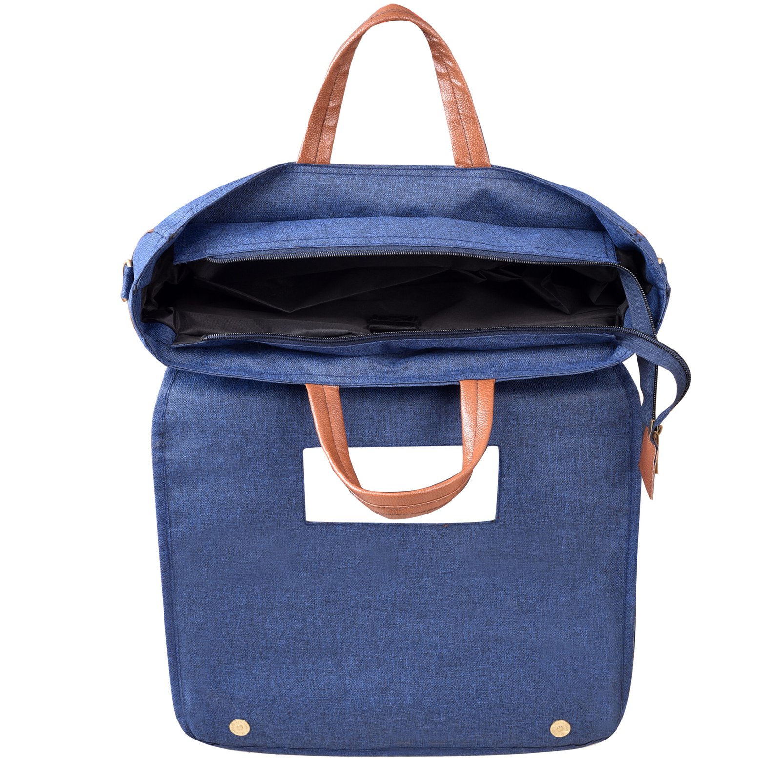 Blue & Tan Color Linen 10L Messenger Bag BG50