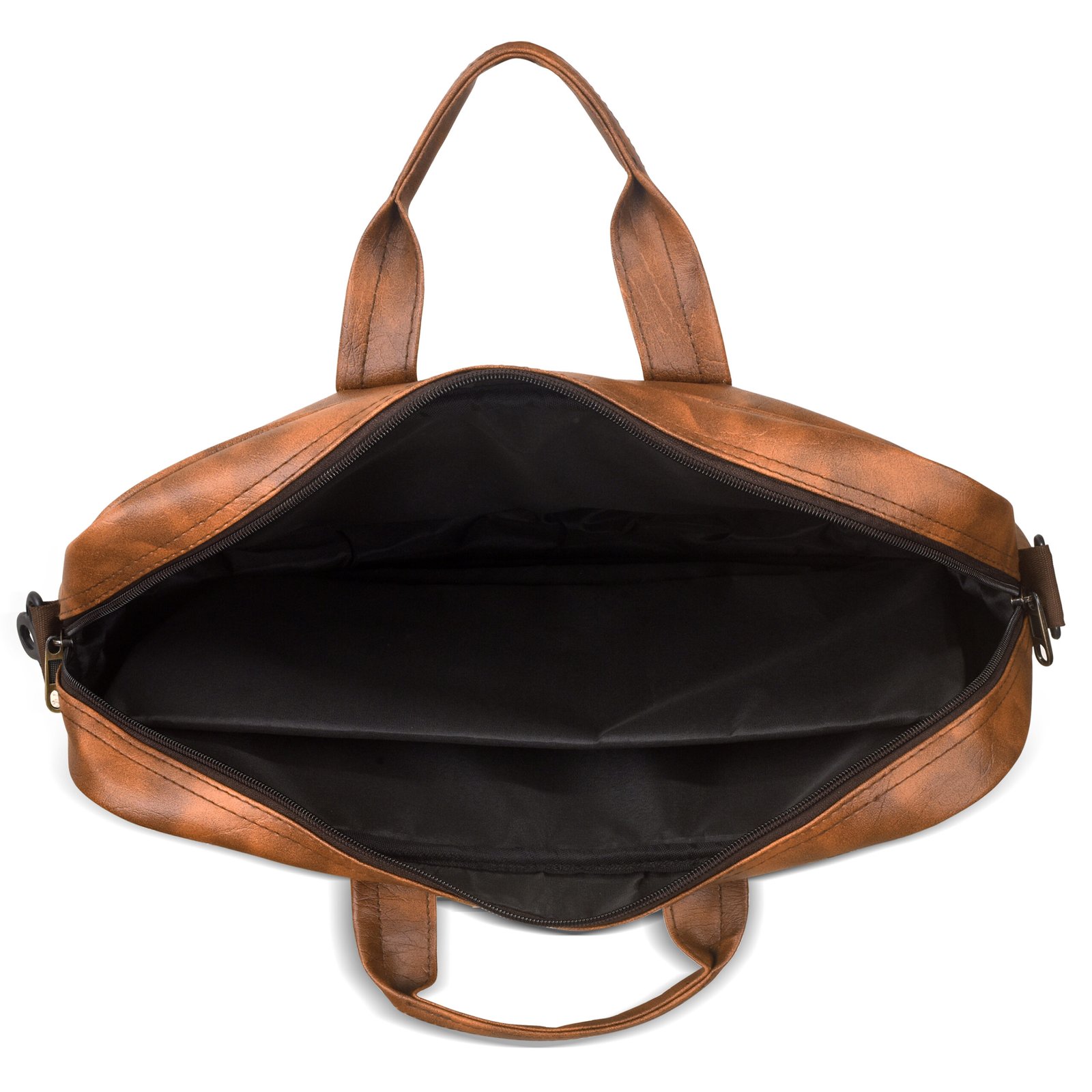 Tan Color Faux Leather 10L Messenger Bag BG09