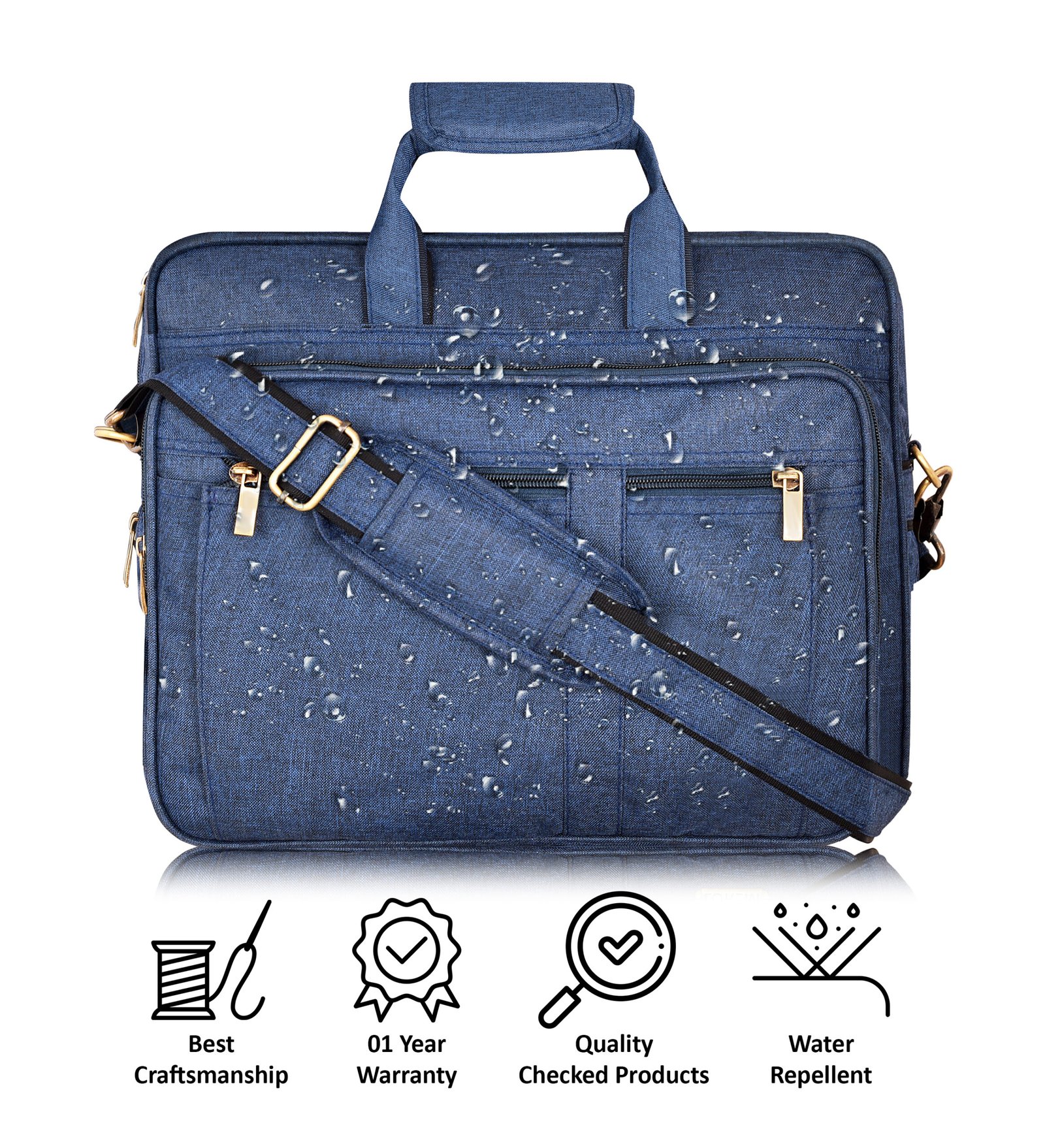 Blue Color Linen 28L Messenger Bag BG64