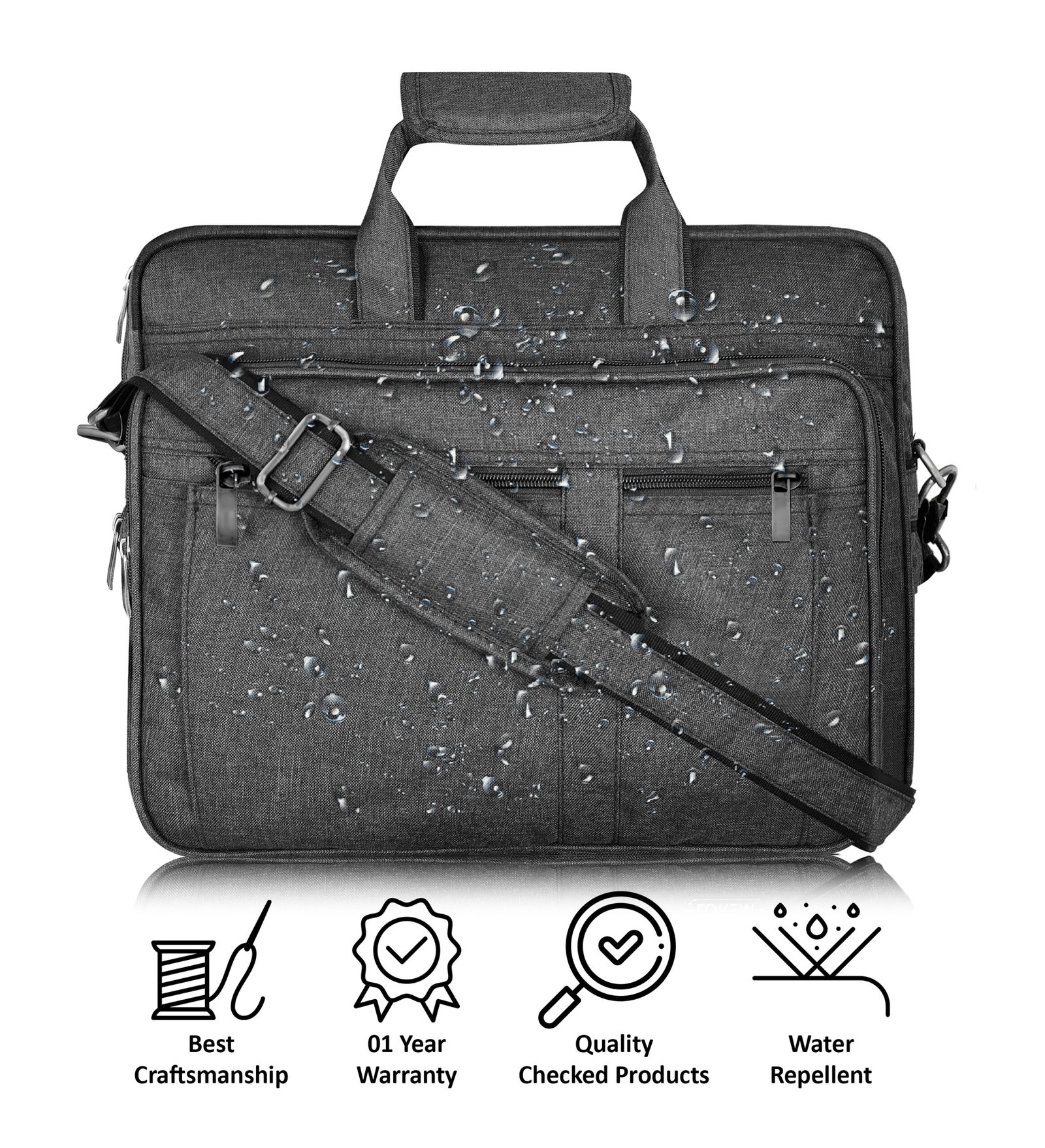 Grey Color Linen 28L Messenger Bag BG65