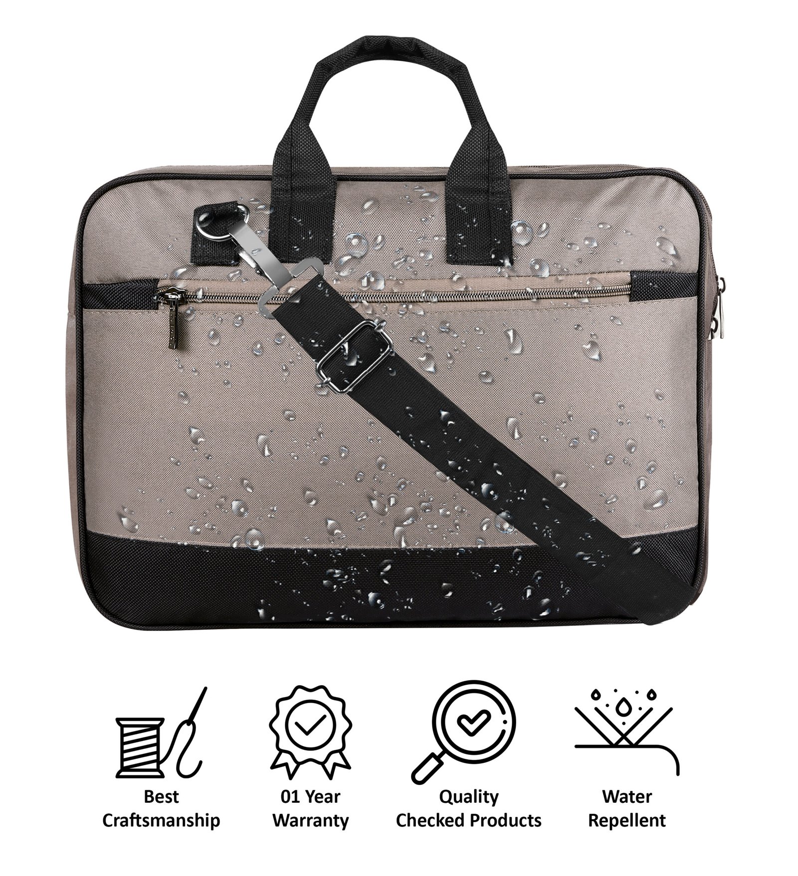 Grey Color PVC Coated Fabric 10L Messenger Bag BG84