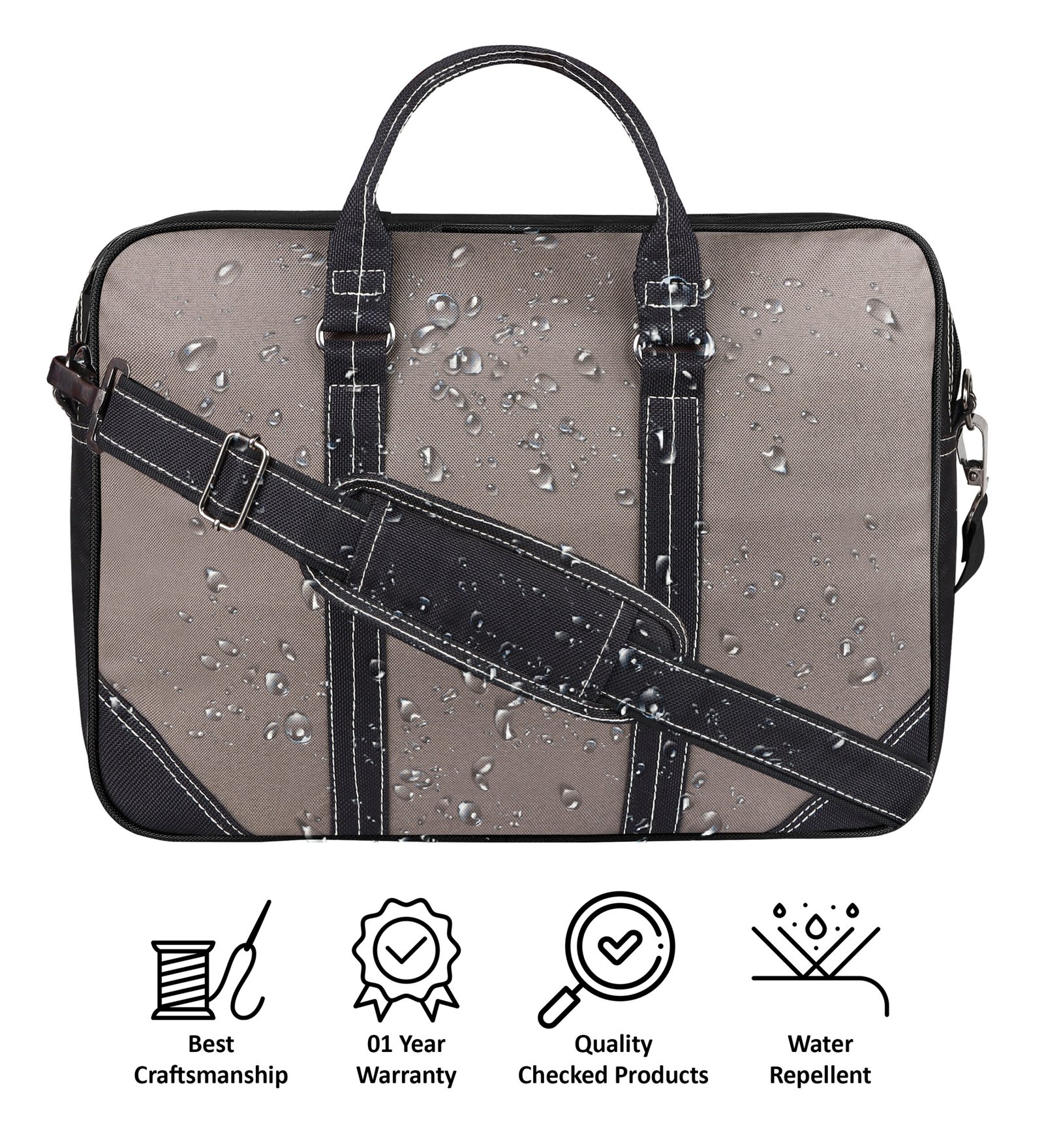 Grey Color PVC Coated Fabric 10L Messenger Bag BG87