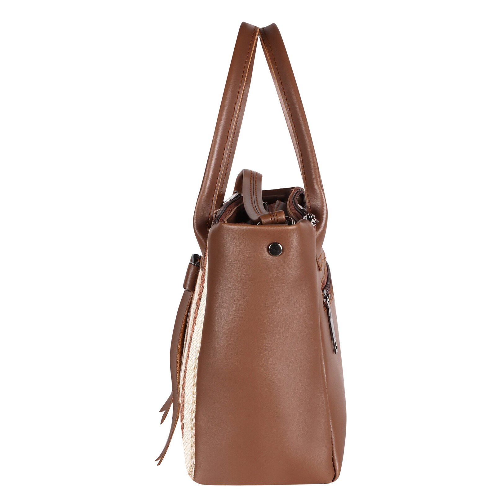 Brown Glamorous Faux Leather Handbag HB26