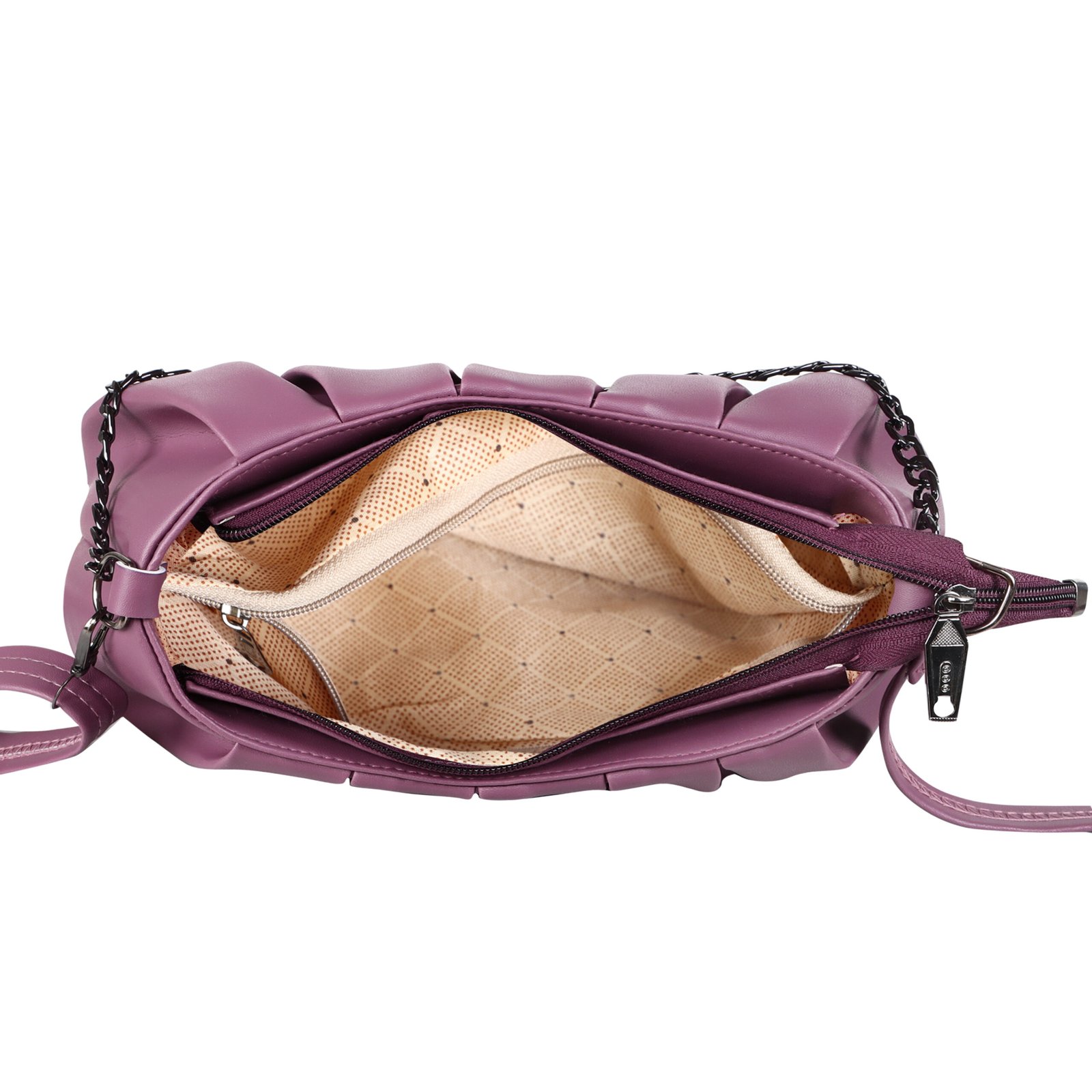 Purple Designer Faux Leather Handbag HB27