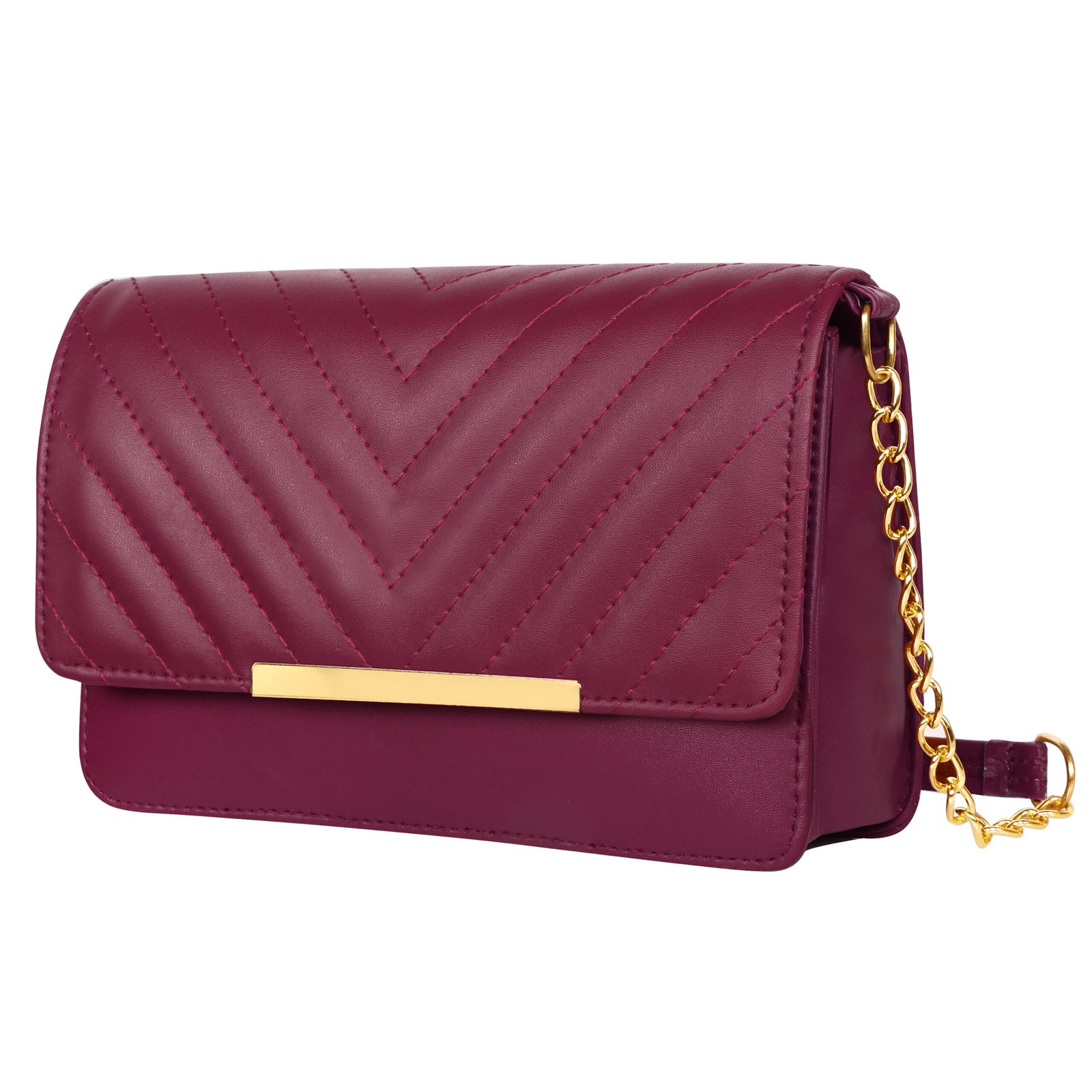 Maroon Designer Faux Leather Handbag HB38