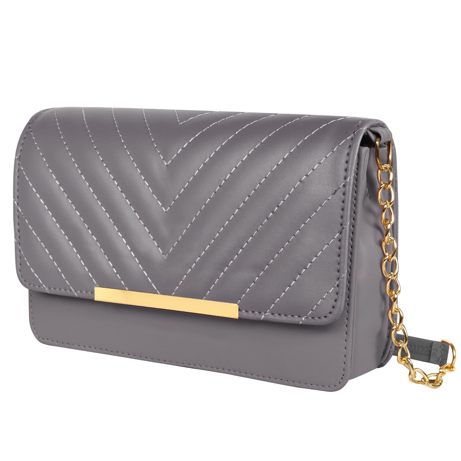 Grey Designer Faux Leather Handbag HB39