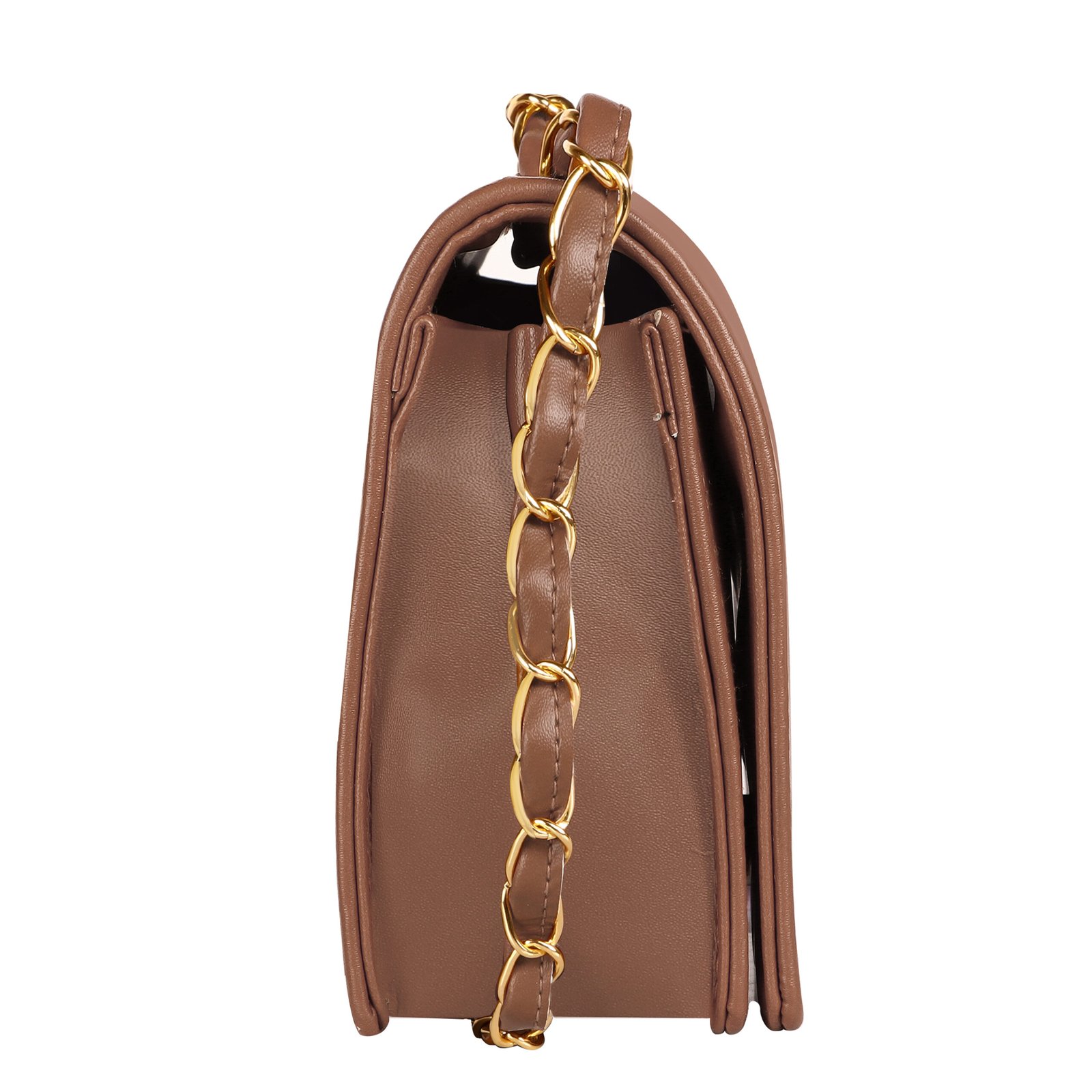 Brown Designer Faux Leather Handbag HB46