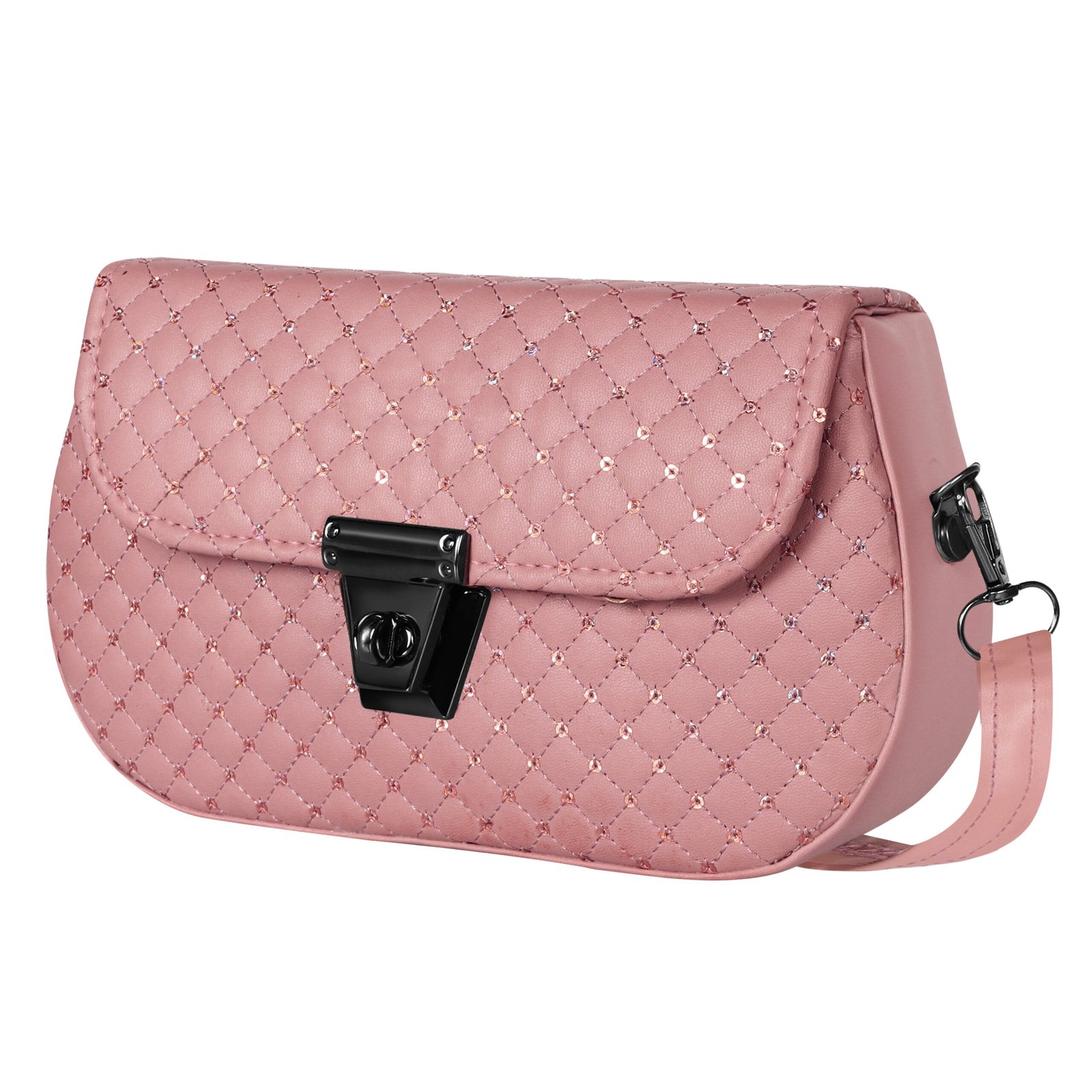 Peach Designer Faux Leather Handbag HB56