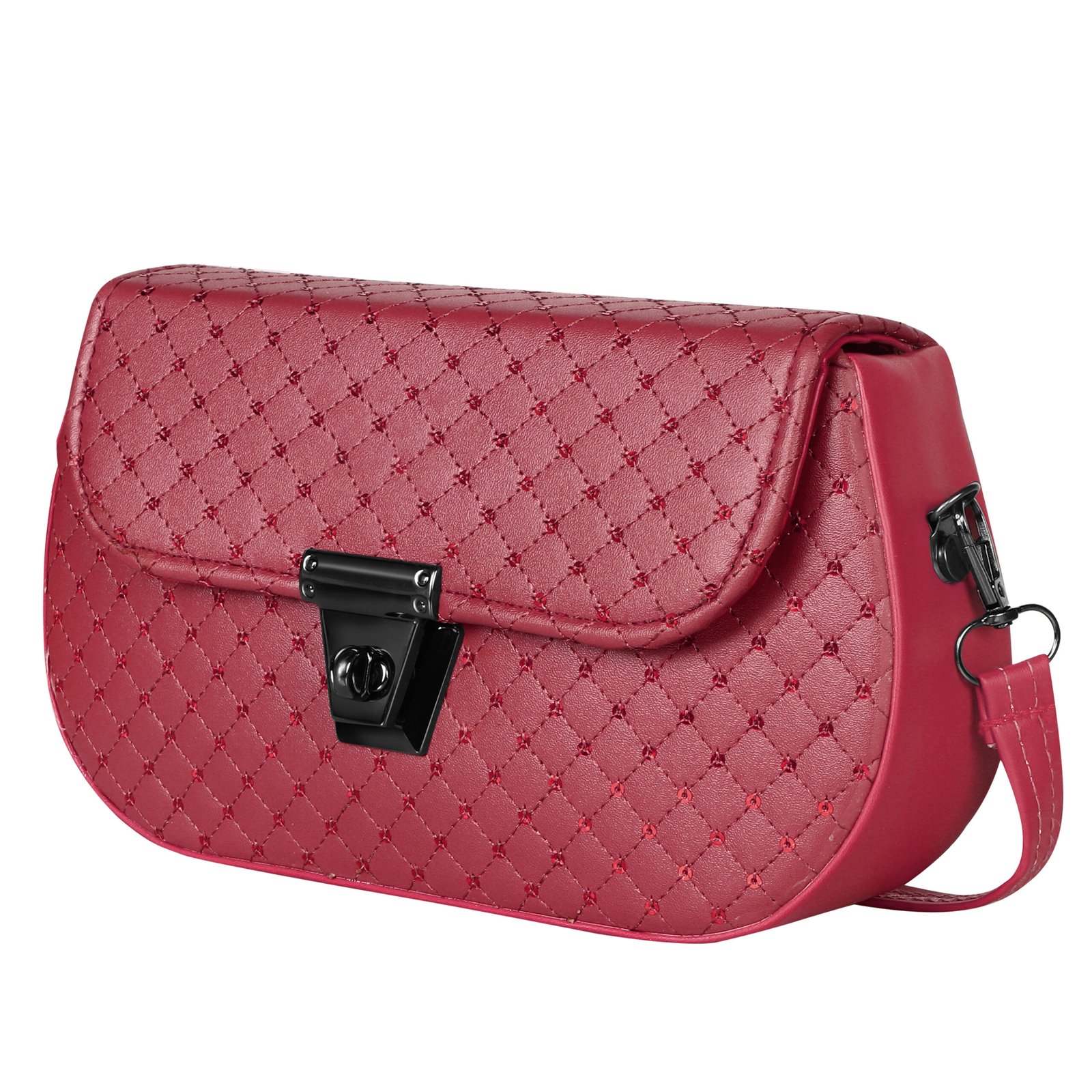 Maroon Designer Faux Leather Handbag HB53