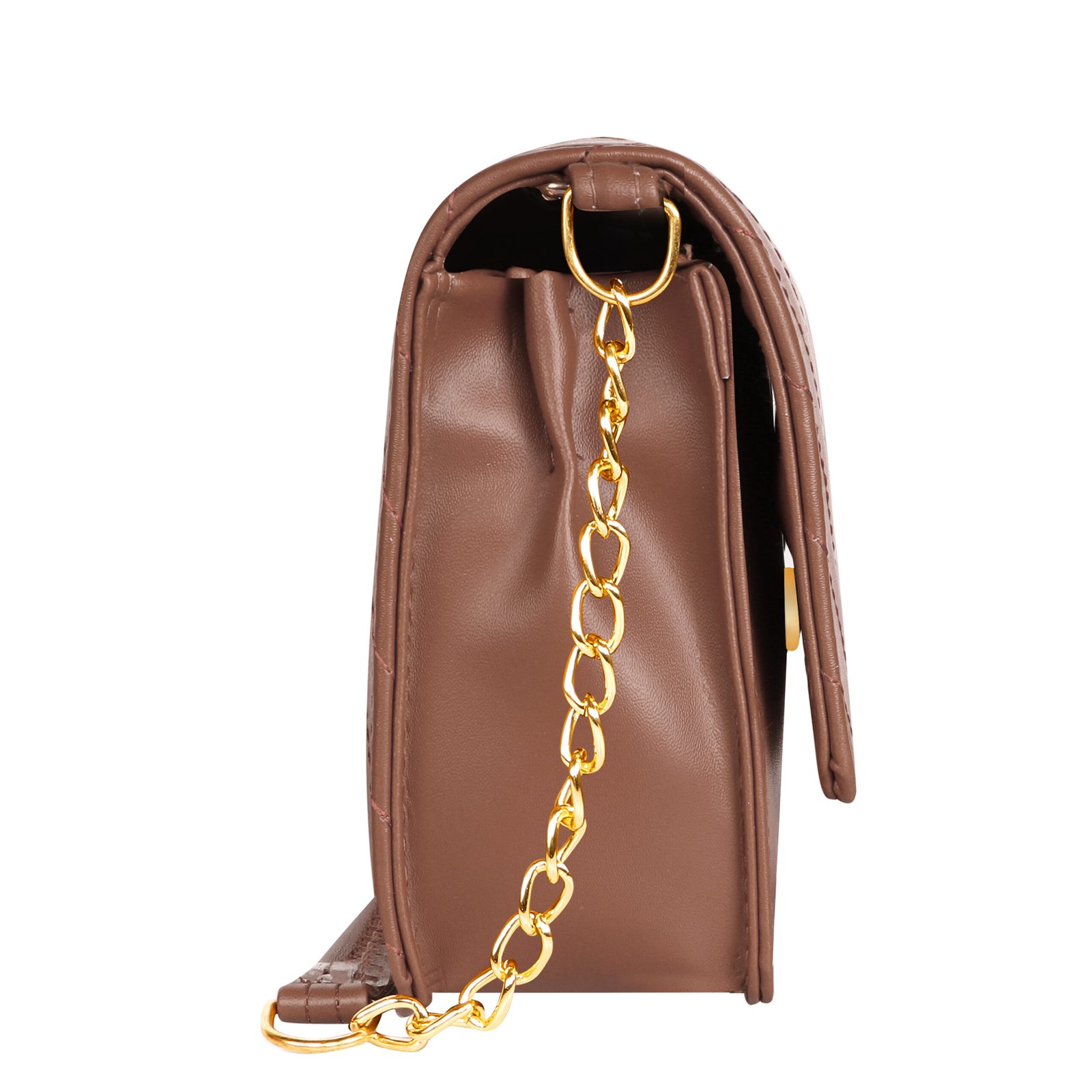 Brown Designer Faux Leather Handbag HB41