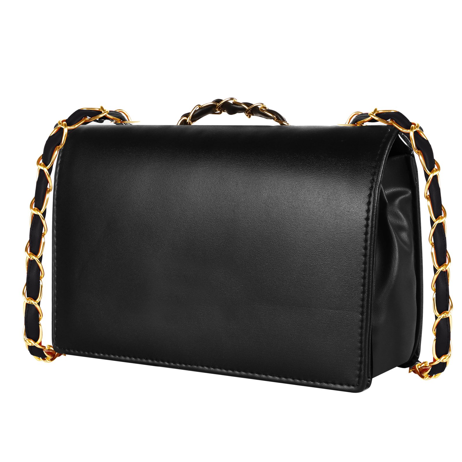 Black Designer Faux Leather Handbag HB42