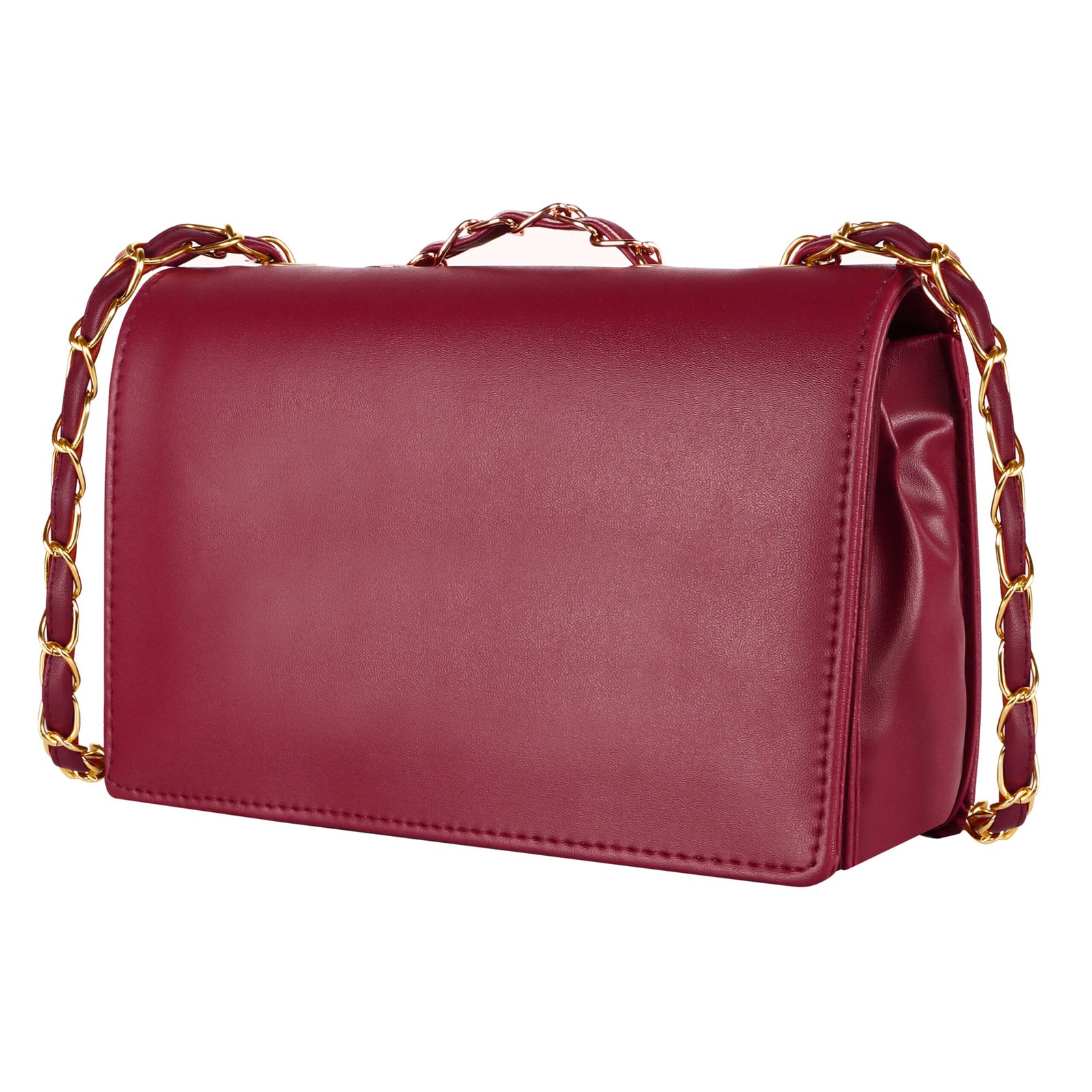 Maroon Designer Faux Leather Handbag HB43