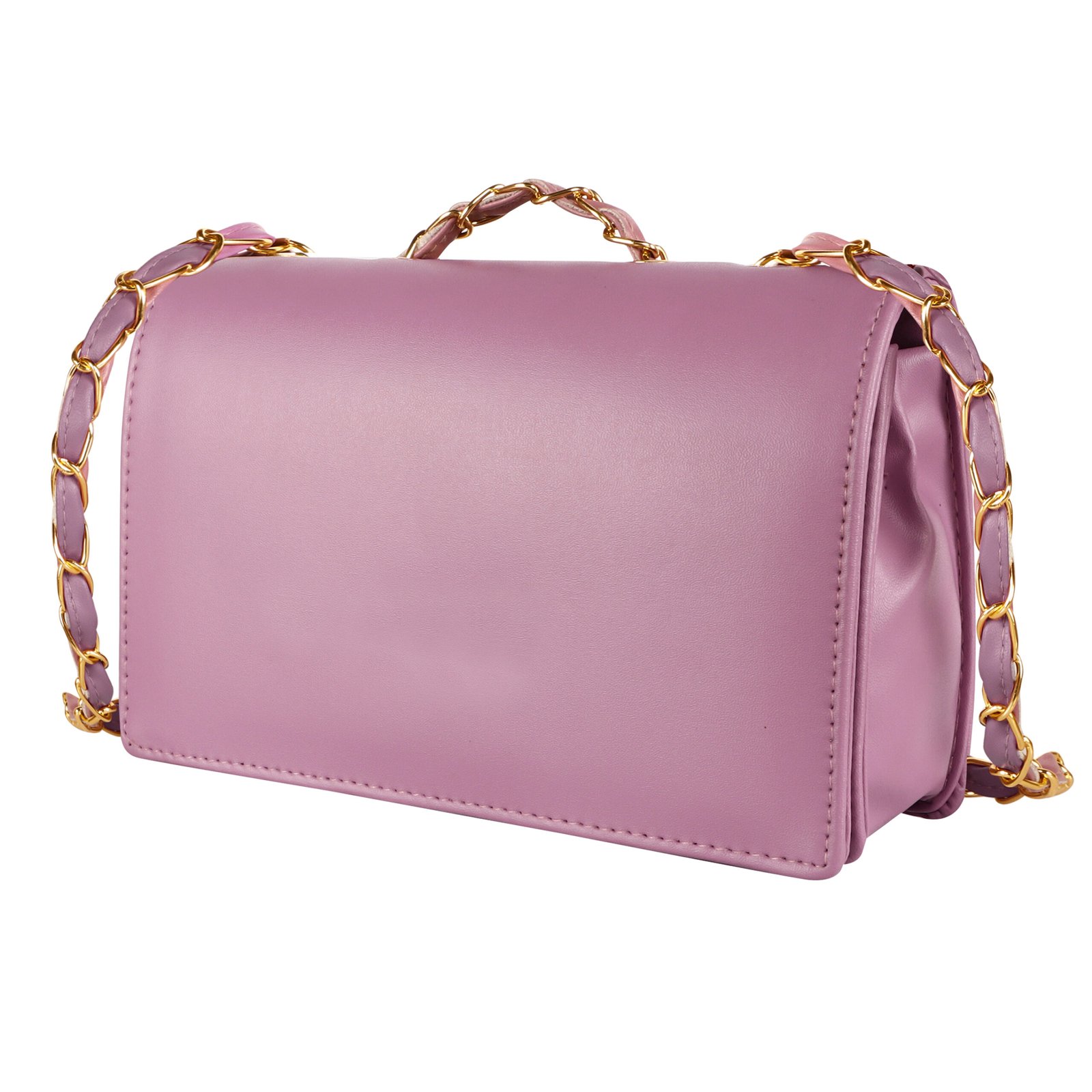 Purple Designer Faux Leather Handbag HB45