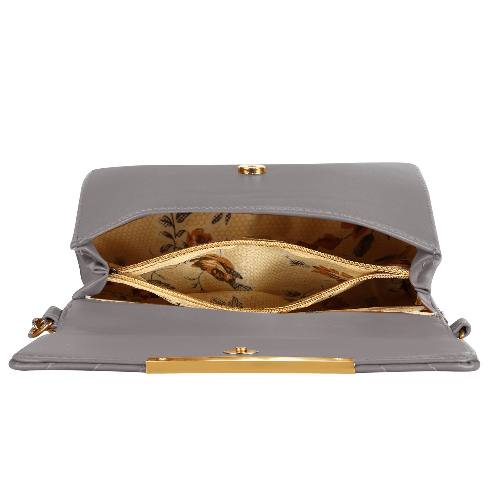 Grey Designer Faux Leather Handbag HB39