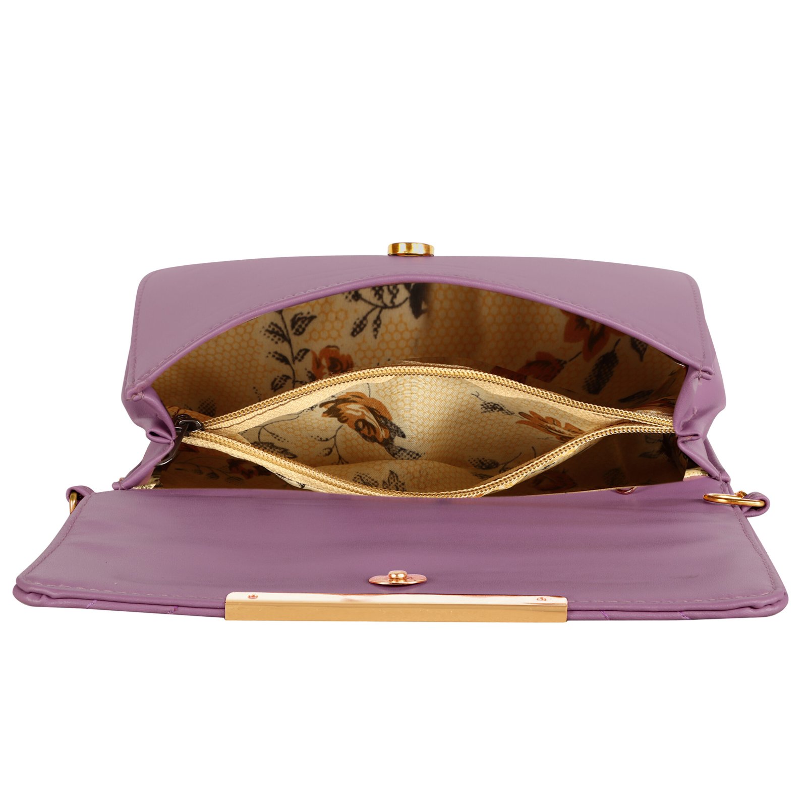 Purple Designer Faux Leather Handbag HB40