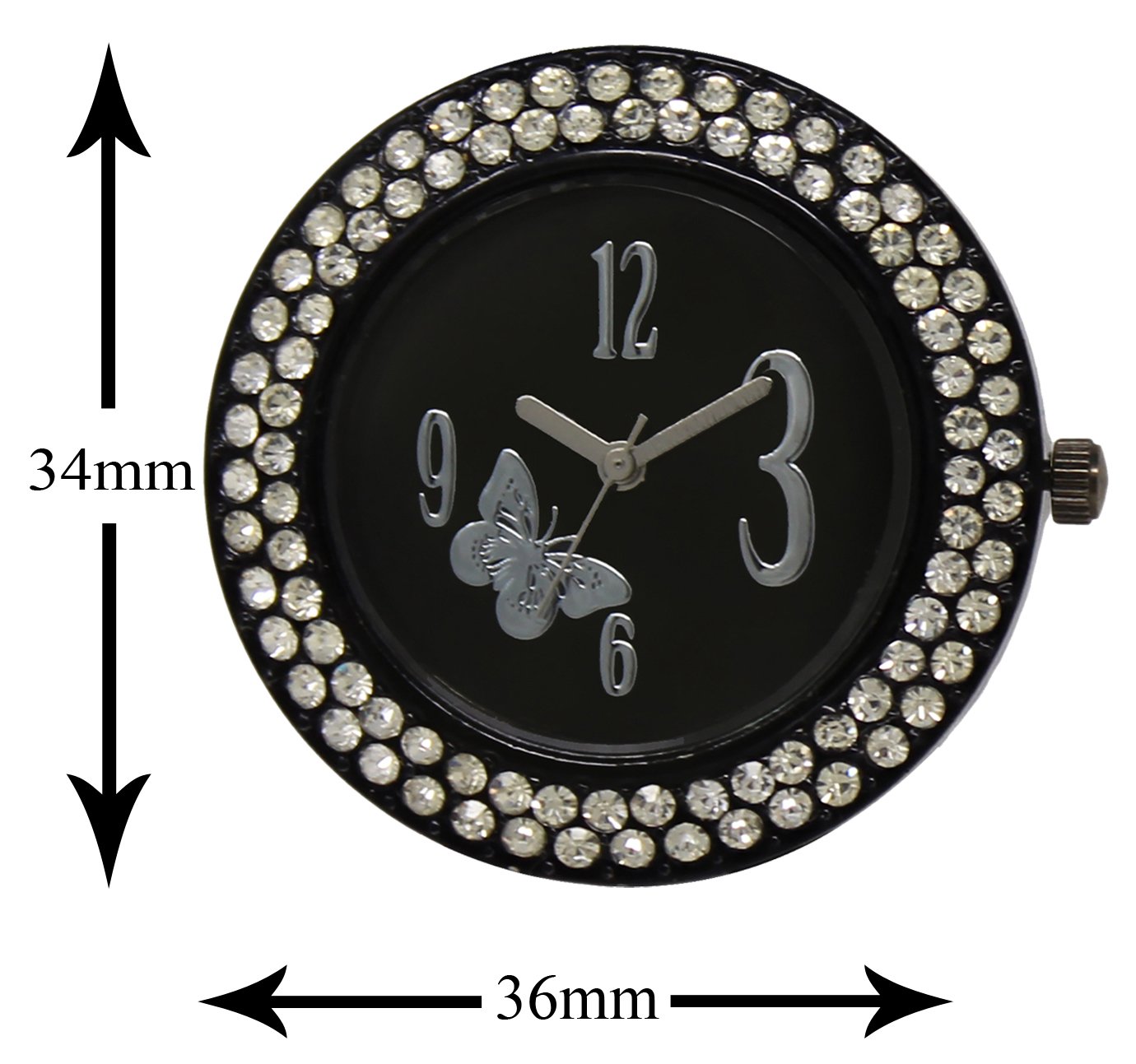 Black Butterfly Analog Watch For Women LR201