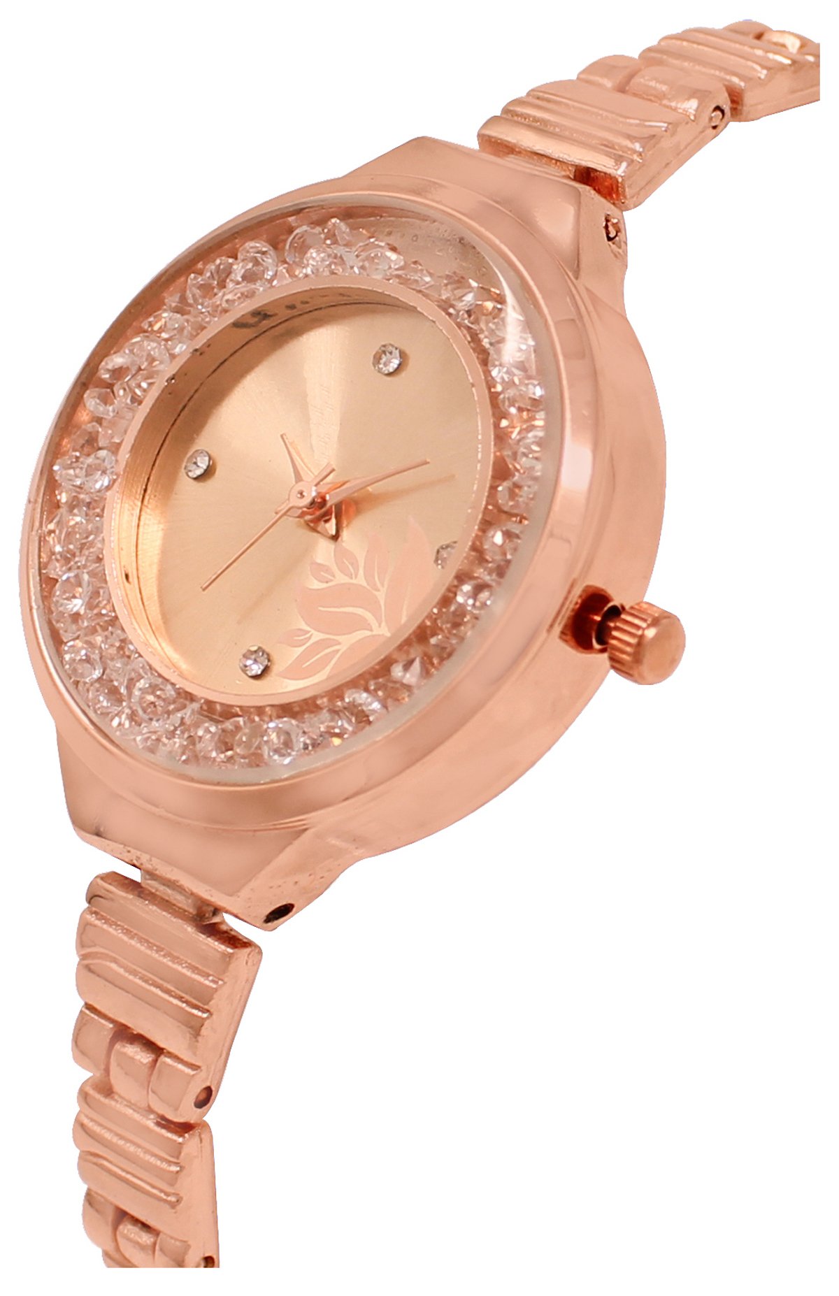 Rose Gold Fancy Analog Watch For Women LR225
