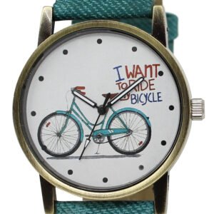 White Bicycle Analog Watch For Women LR229