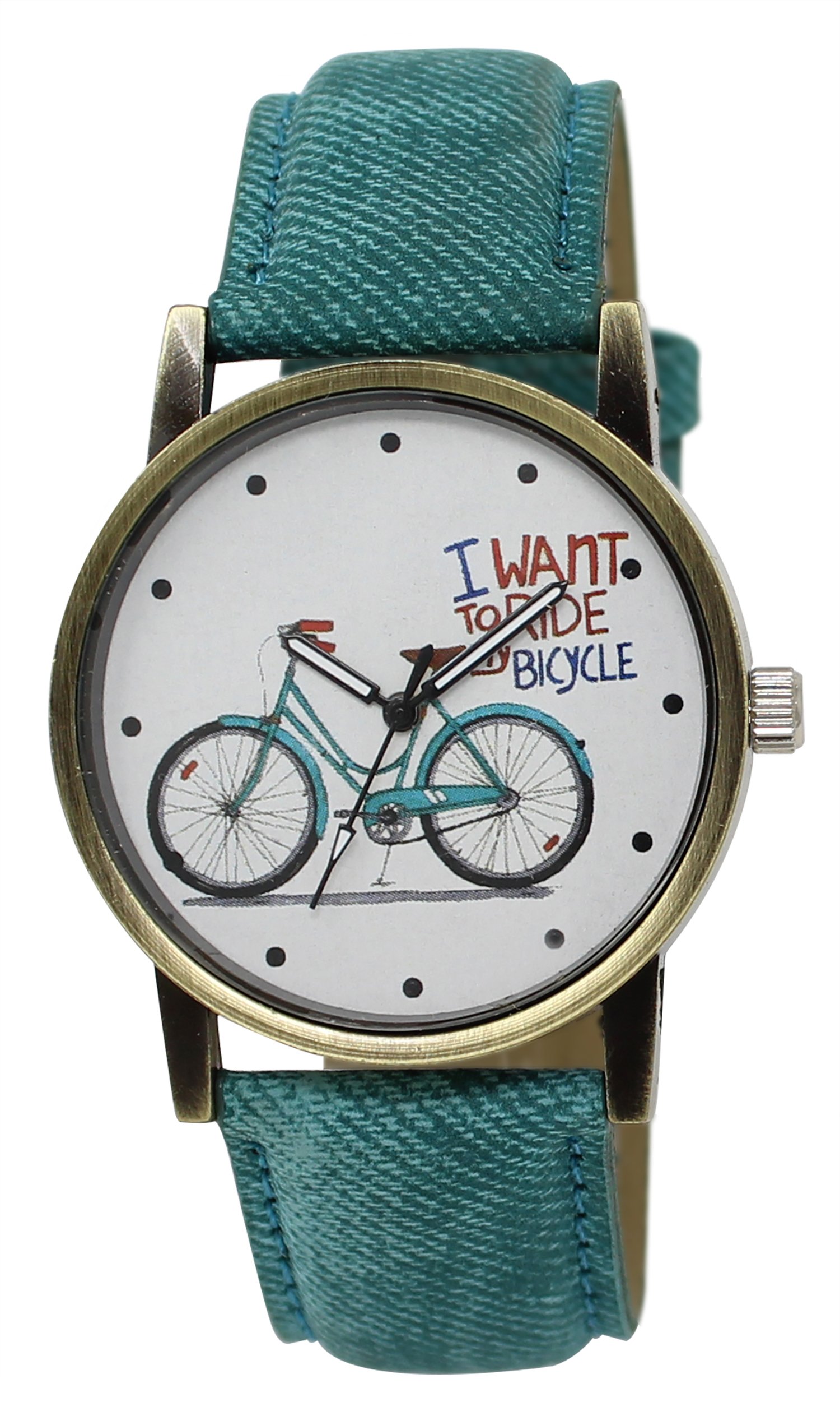 White Bicycle Analog Watch For Women LR229