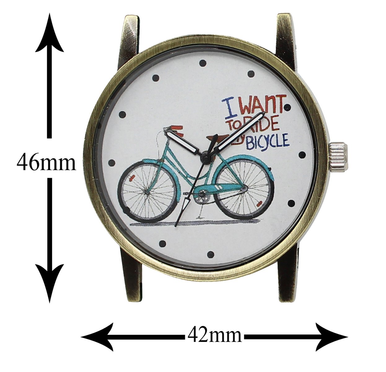 White Bicycle Analog Watch For Women LR229