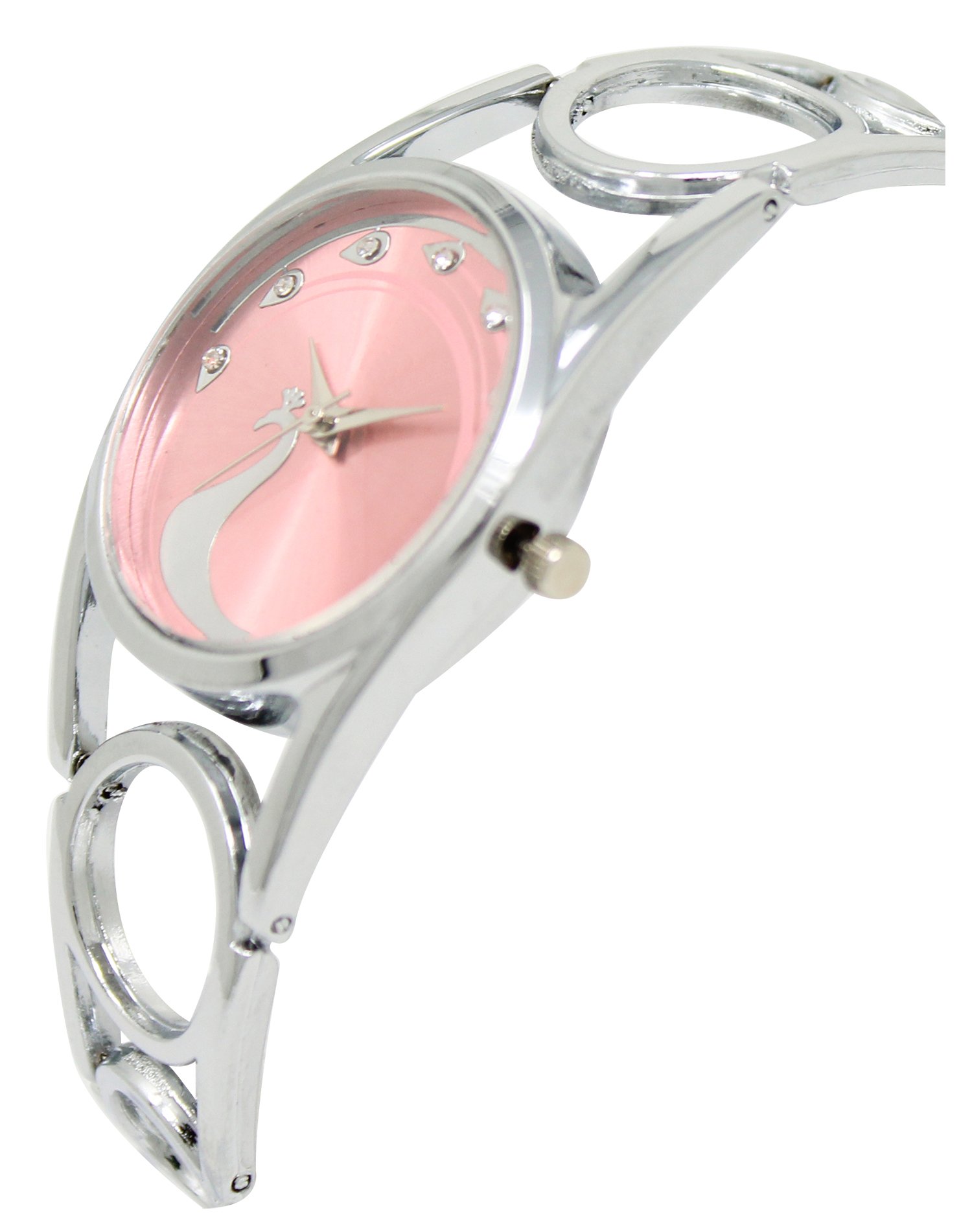 Pink Peacock Design Analog Watch For Women LR233
