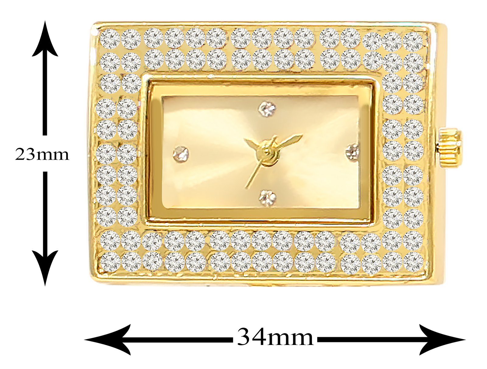 Gold Square Braclet Analog Watch For Women LR247