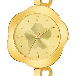 Gold Brass Designer Analog Watch For Women LR262