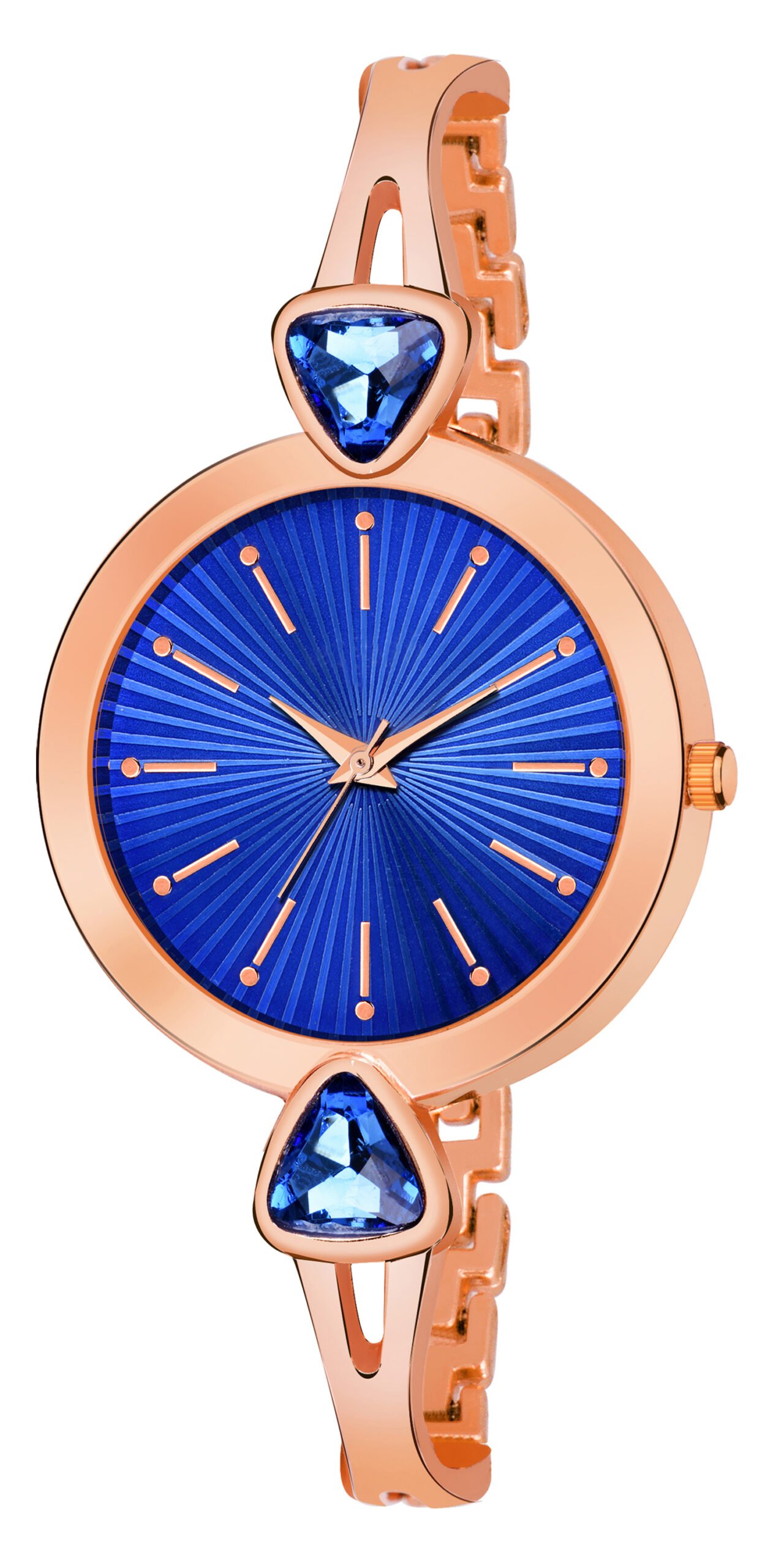 Blue Fancy Stone Analog Watch For Women LR276