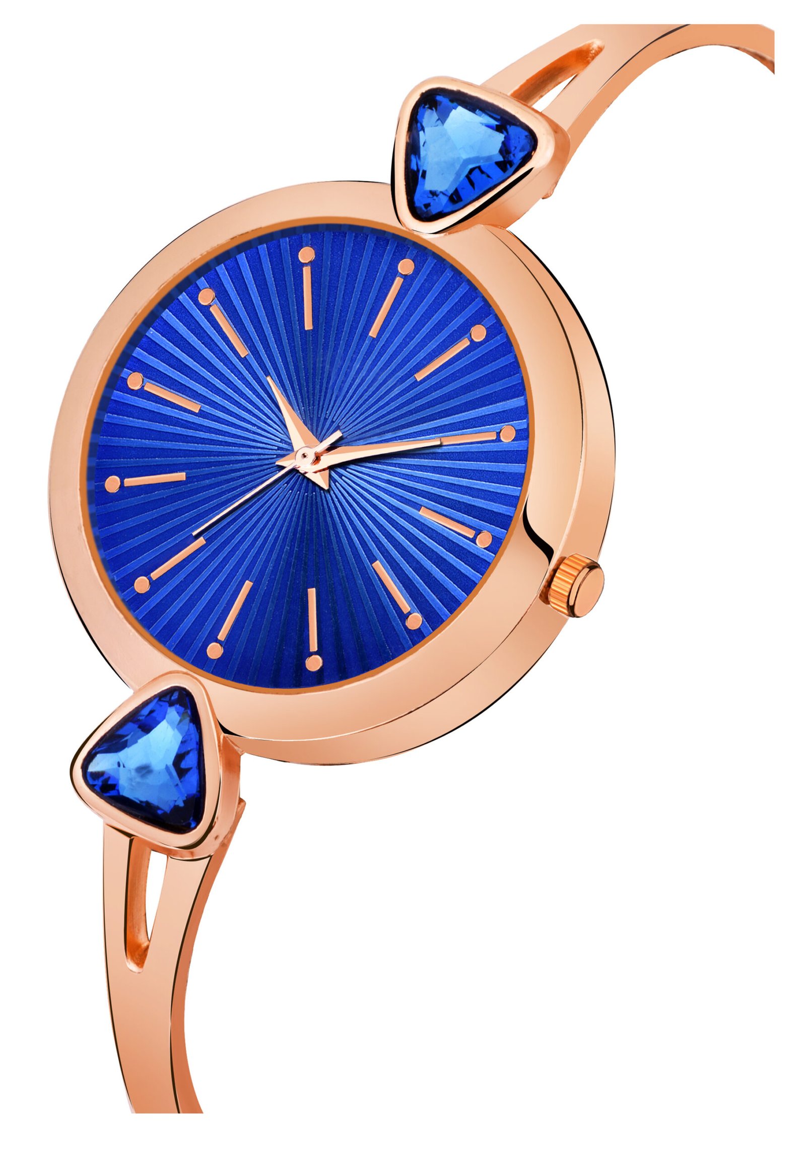 Blue Fancy Stone Analog Watch For Women LR276