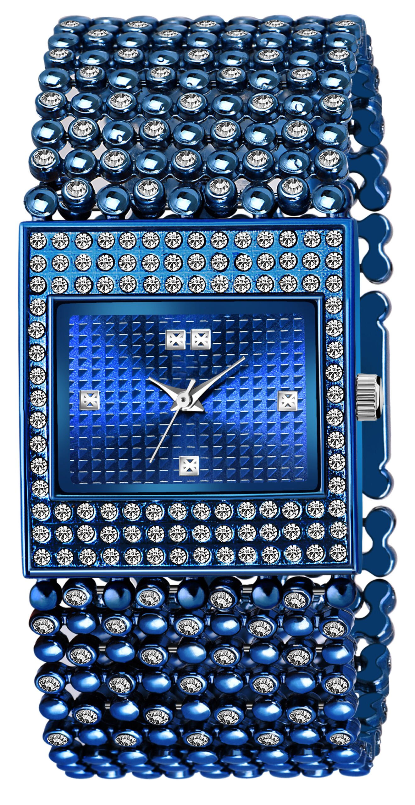 Blue Square Braclet Analog Watch For Women LR290