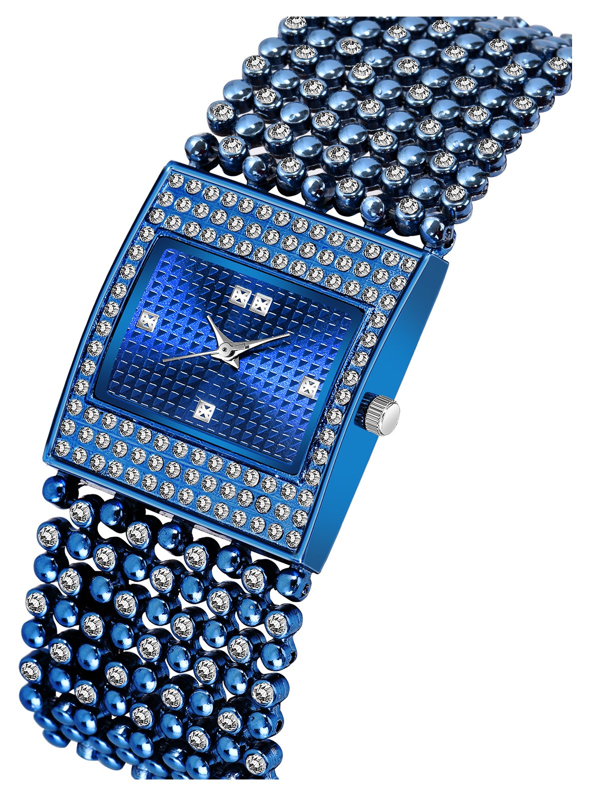 Blue Square Braclet Analog Watch For Women LR290
