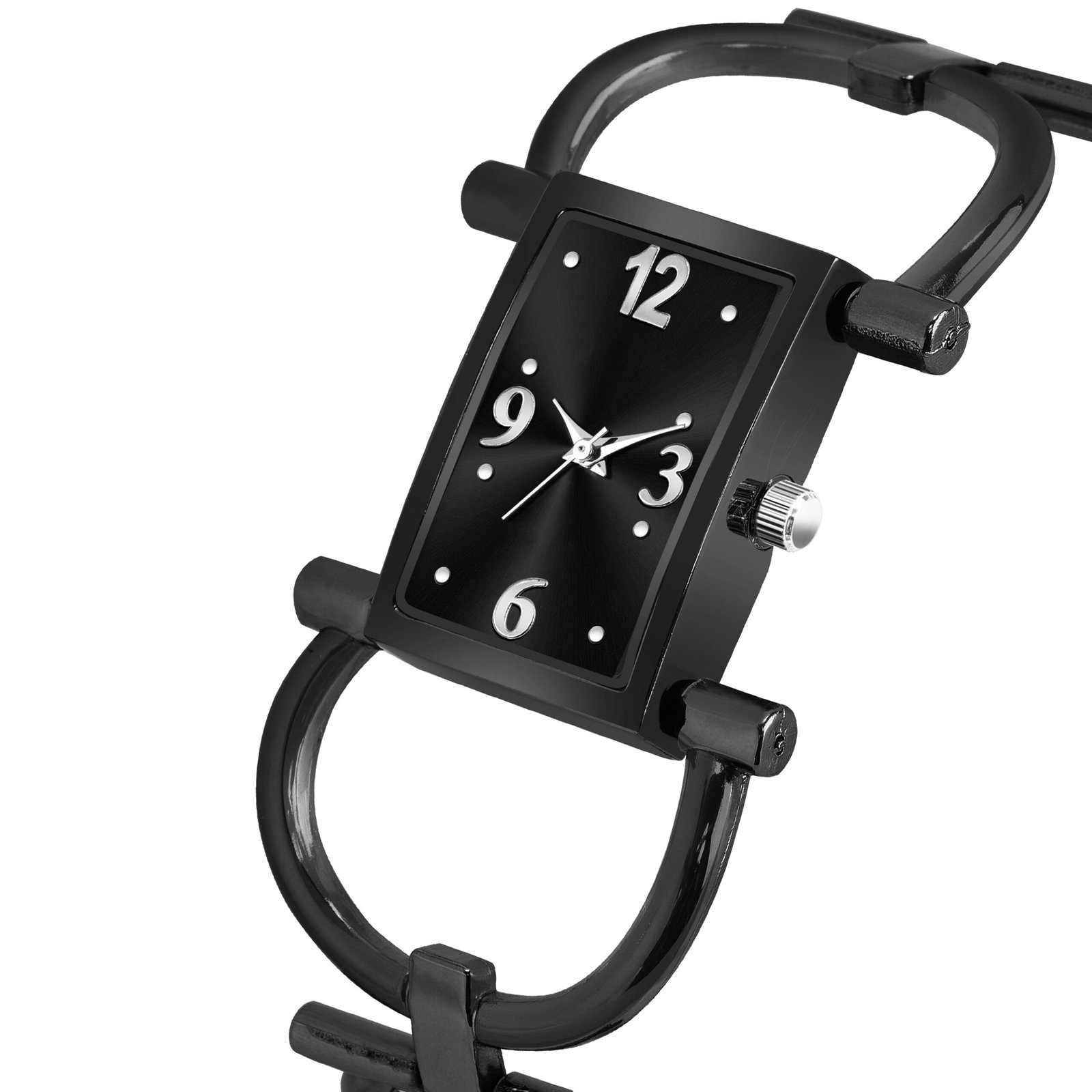 Black Trending Square Braclet Analog Watch For Women LR292