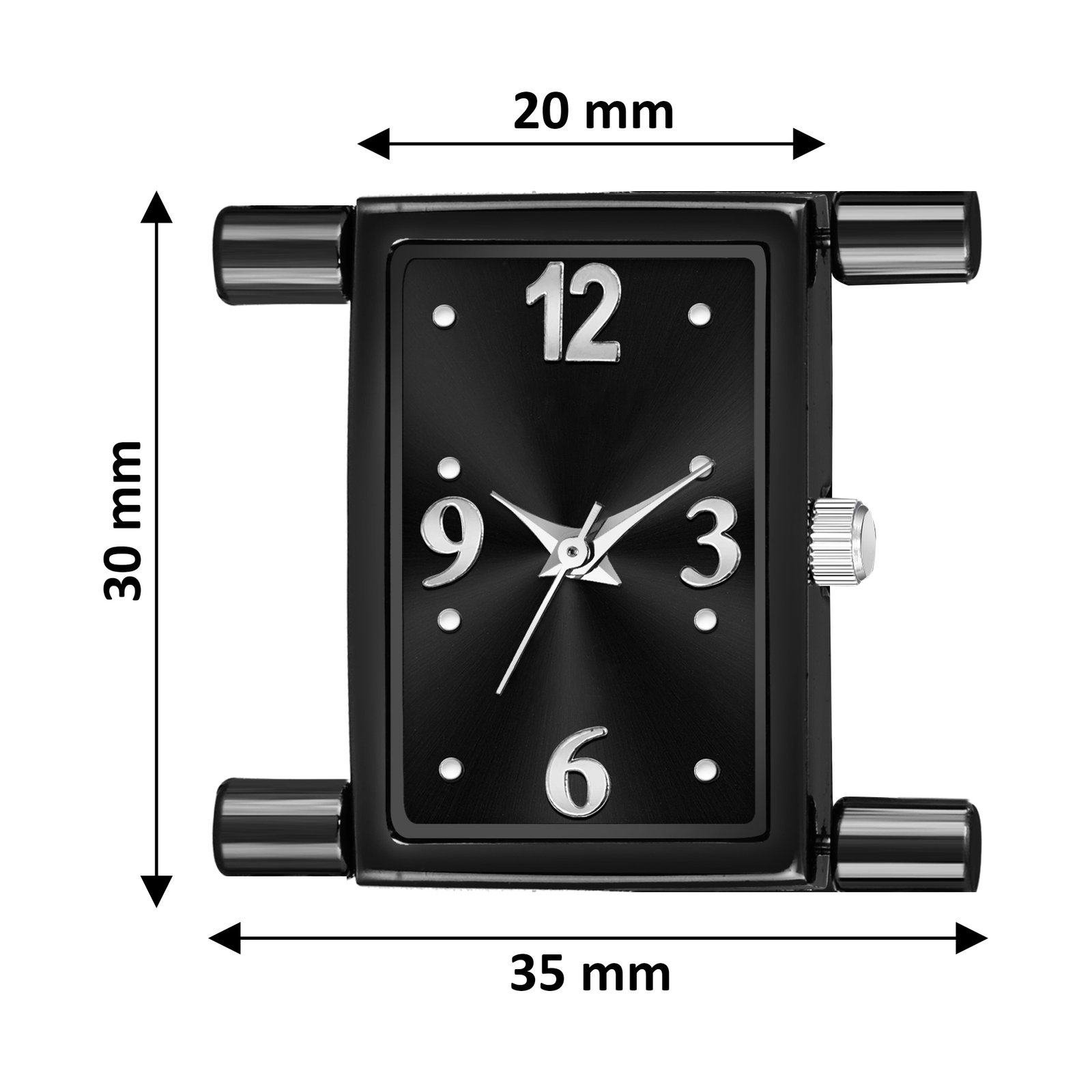 Black Trending Square Braclet Analog Watch For Women LR292