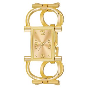 Gold Trending Square Braclet Analog Watch For Women LR294