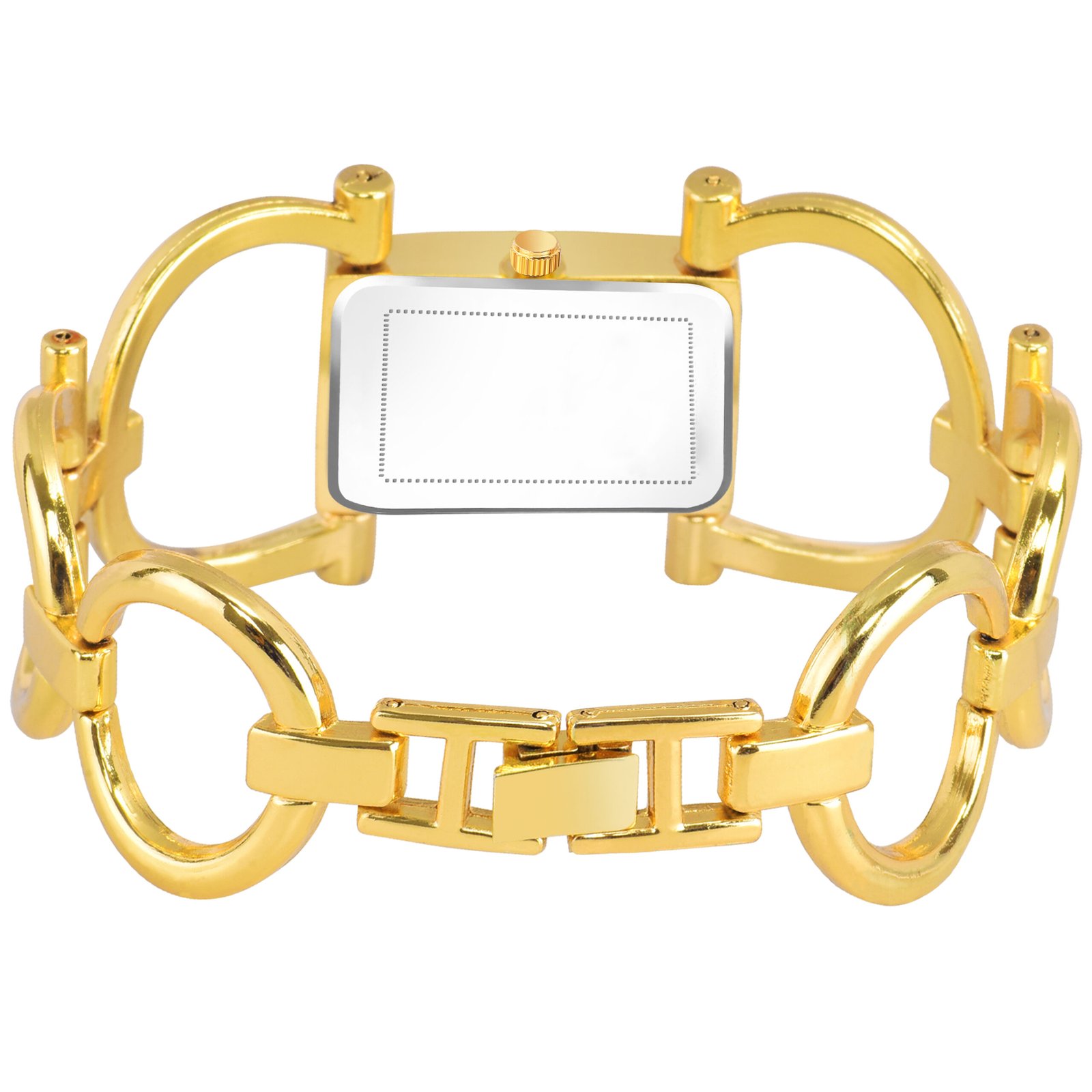 Gold Trending Square Braclet Analog Watch For Women LR294
