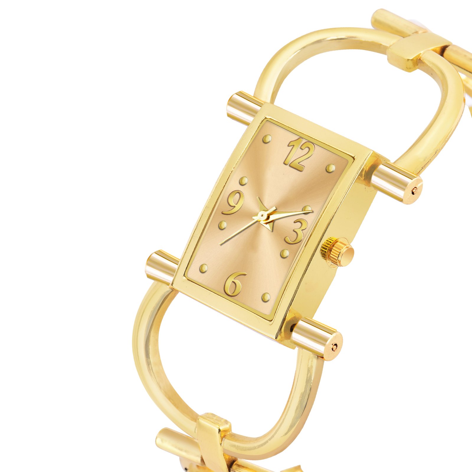 Gold Trending Square Braclet Analog Watch For Women LR294
