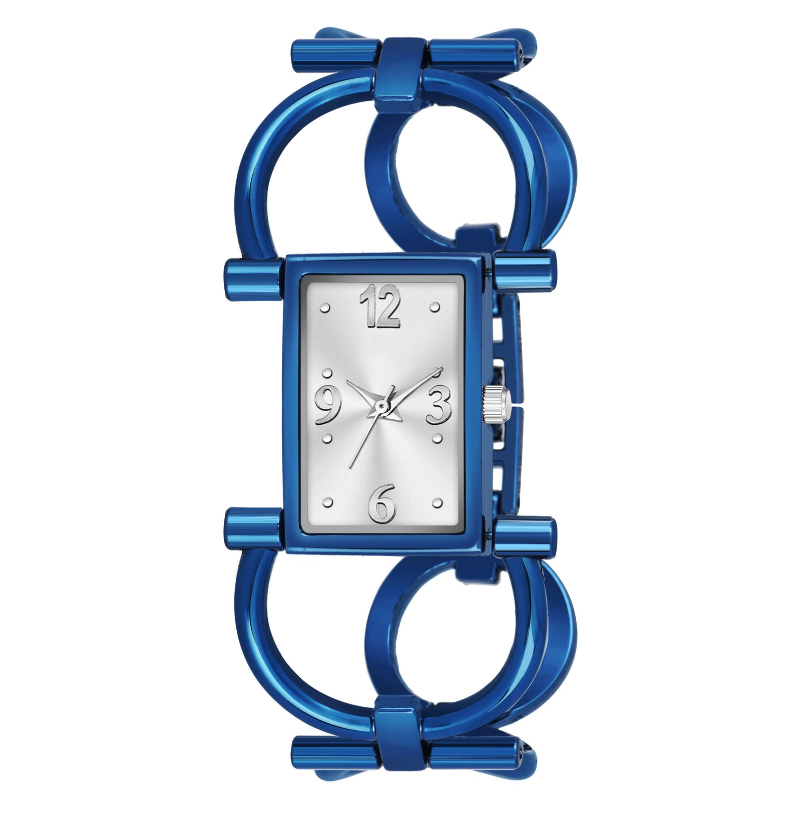 Blue Trending Square Braclet Analog Watch For Women LR296